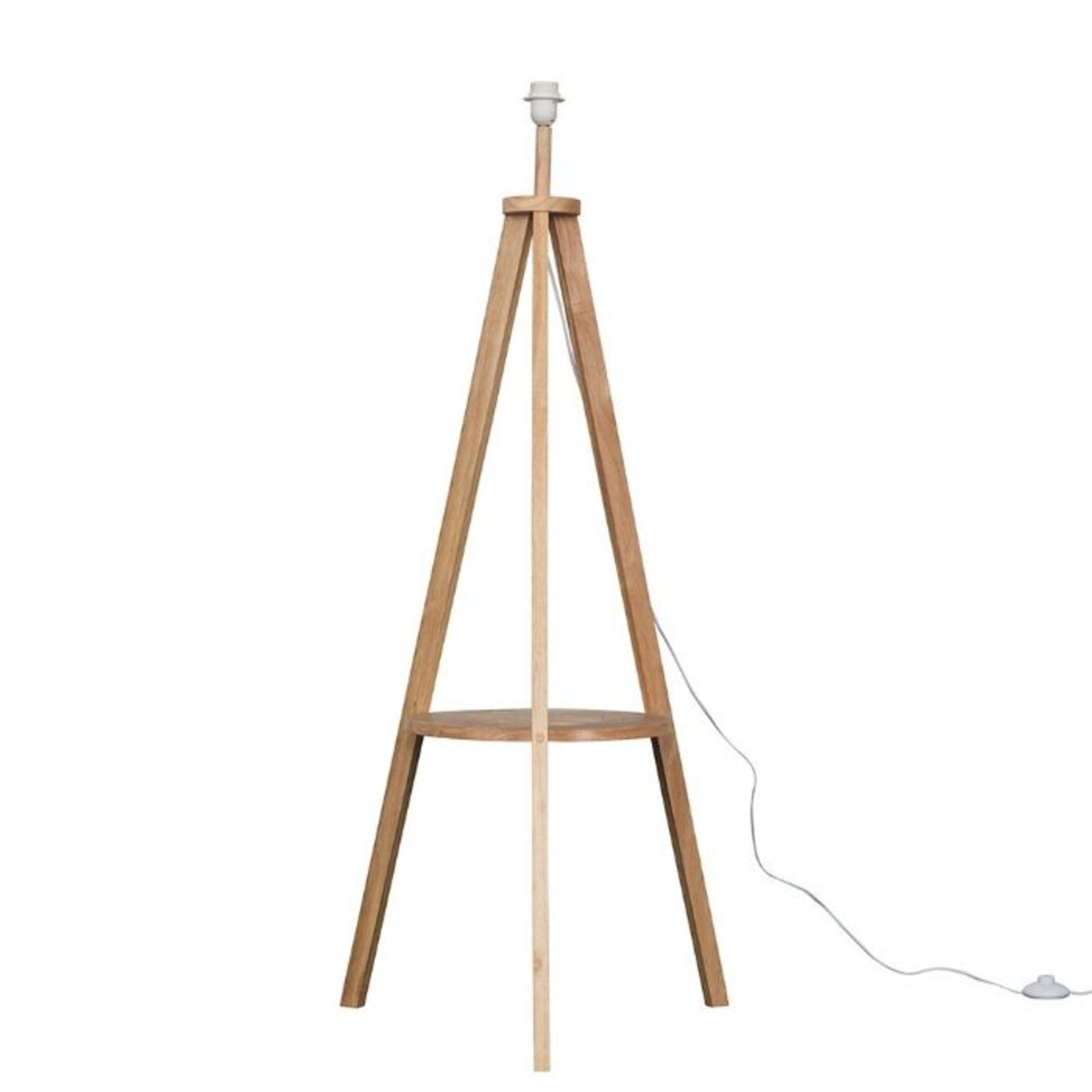 Latitude Run, Silberman 130cm Tripod Floor Lamp Base (LIGHT WOOD) - RRP £99.99 (MSUN7939 - 26340/5)