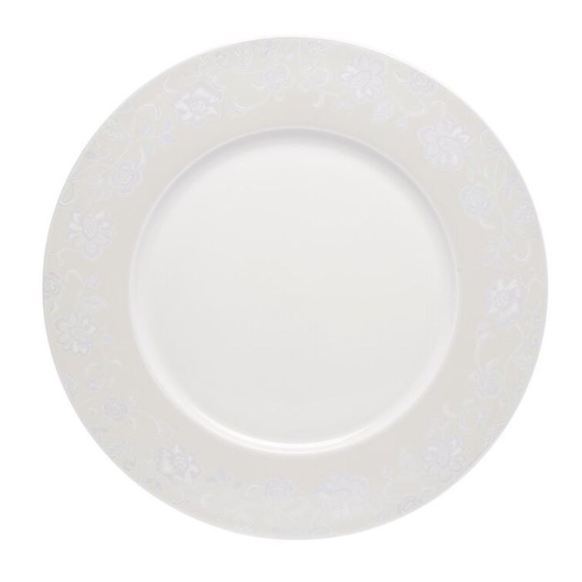 Lily Manor, Kiana Set of 4 Bone China Dinner Plates (WHITE) - RRP £38.99 (CTBT1193 - 26150/29)