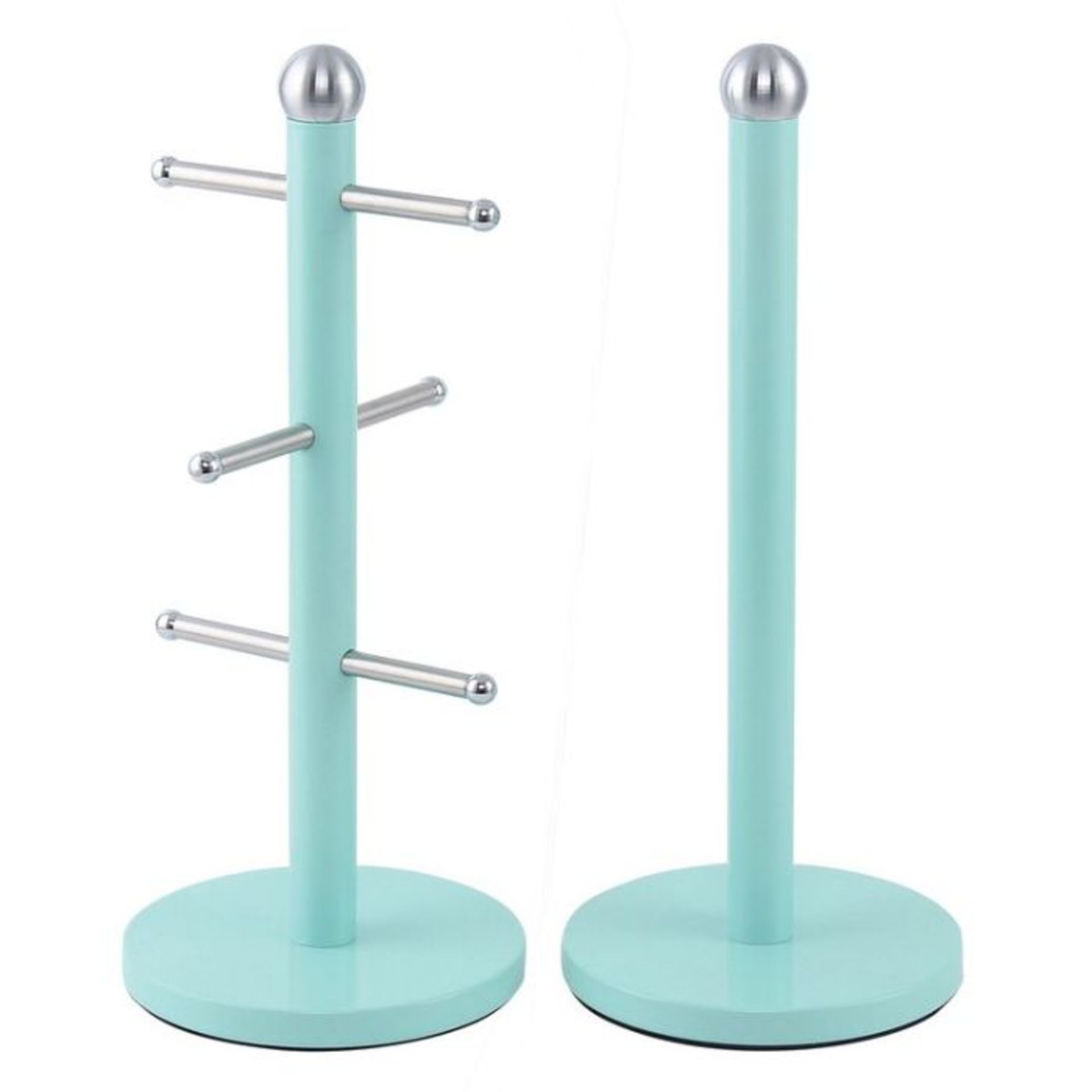 SQ Professional, Dainty 2 Piece Mug Tree and Towel Pole Set (MINT GREEN) - RRP £30.99 (TCVT1096 -