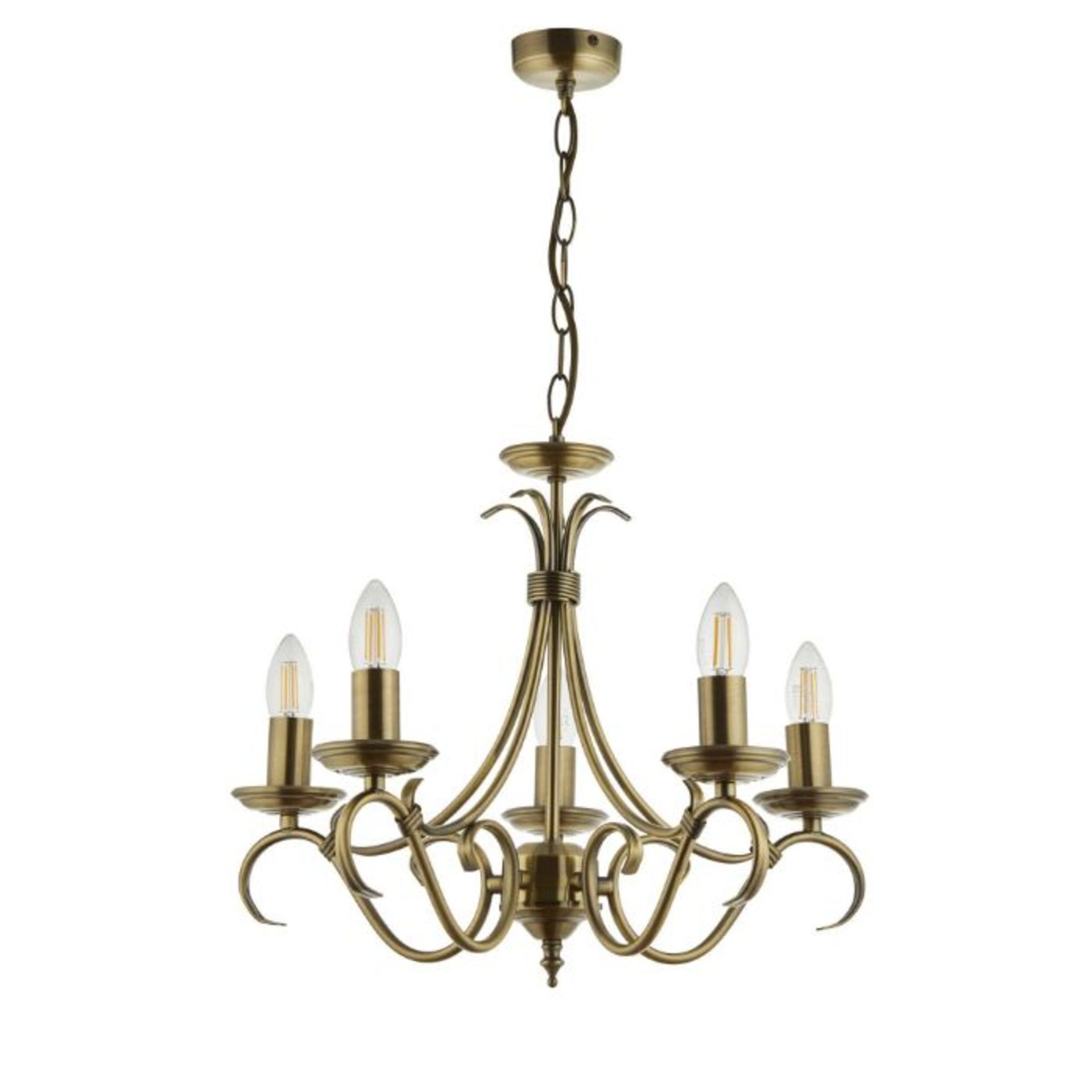 Three Posts, Barney 5-Light Candle Style Chandelier (ANTIQUE BRASS) - RRP £102.99 (EOF2140 - 26340/