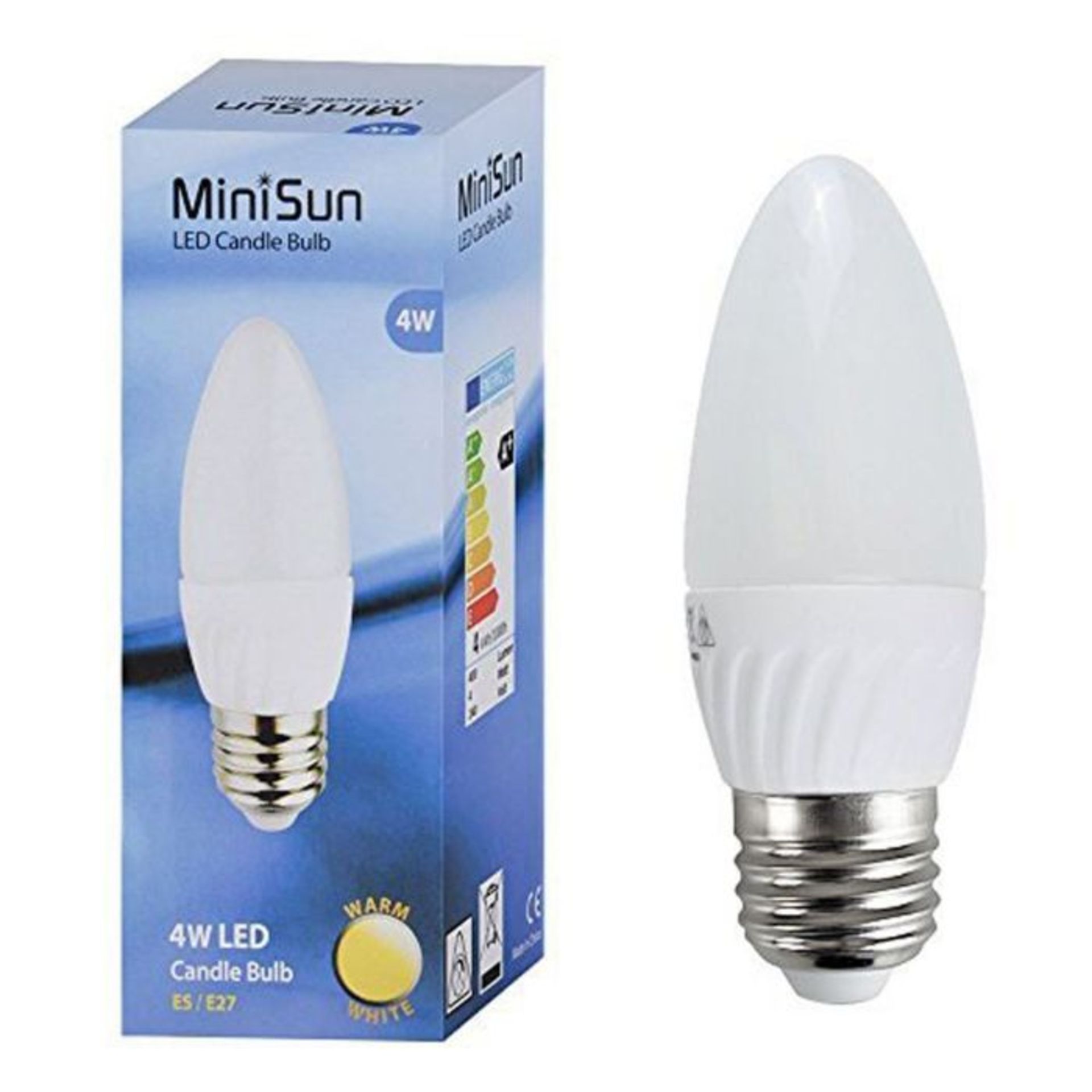 MiniSun 4W E14 LED Candle Light Bulb Frosted - RRP £18.99 (MSUN1682 - 13659/4)