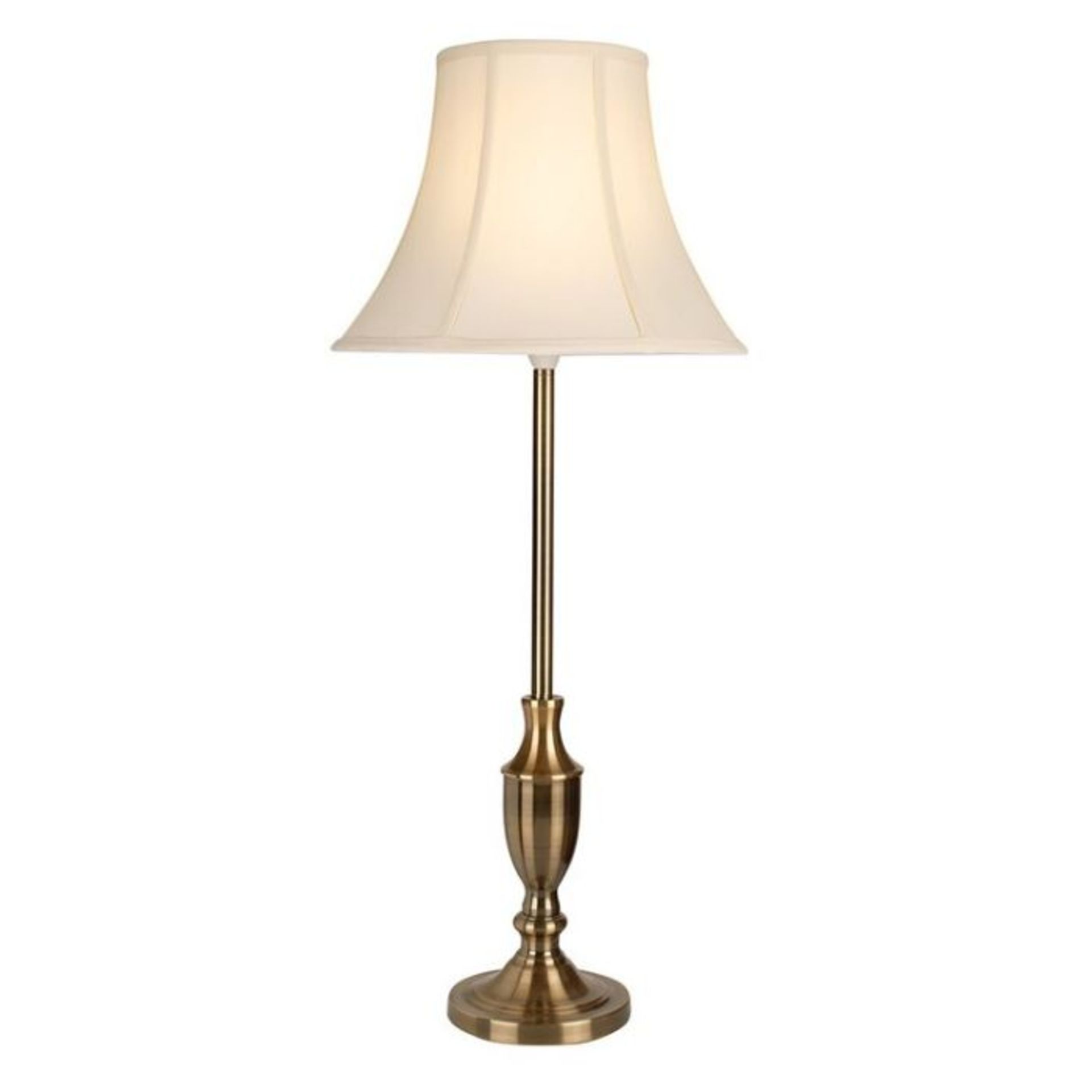 ClassicLiving, Waterloo 84cm Table Lamp (ANTIQUE BRASS BASE & CREAM SHADE) - RRP £72.99 (