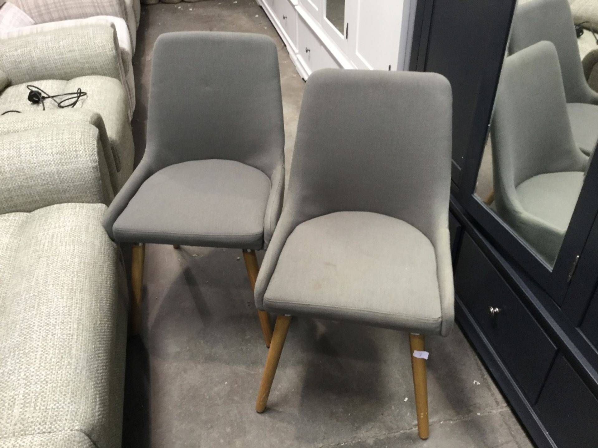 2 X GREY CHAIRS