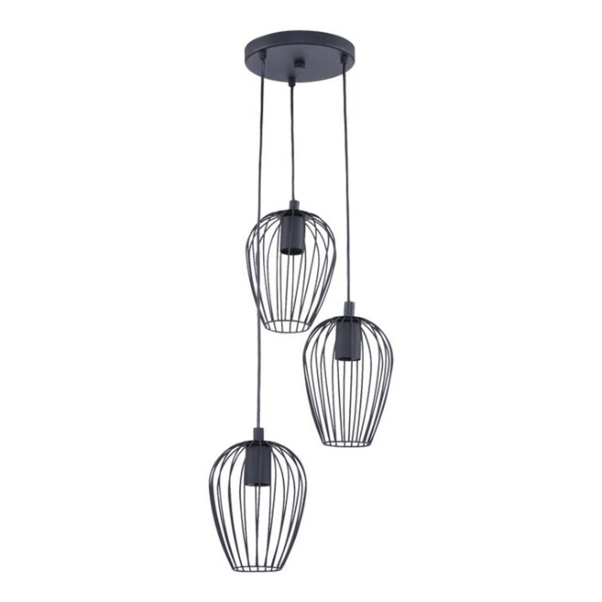 Zipcode Design, Erwon 3-Light Cluster Pendant (BLACK) - RRP £96.99 (QYUT3146 - 26509/14)