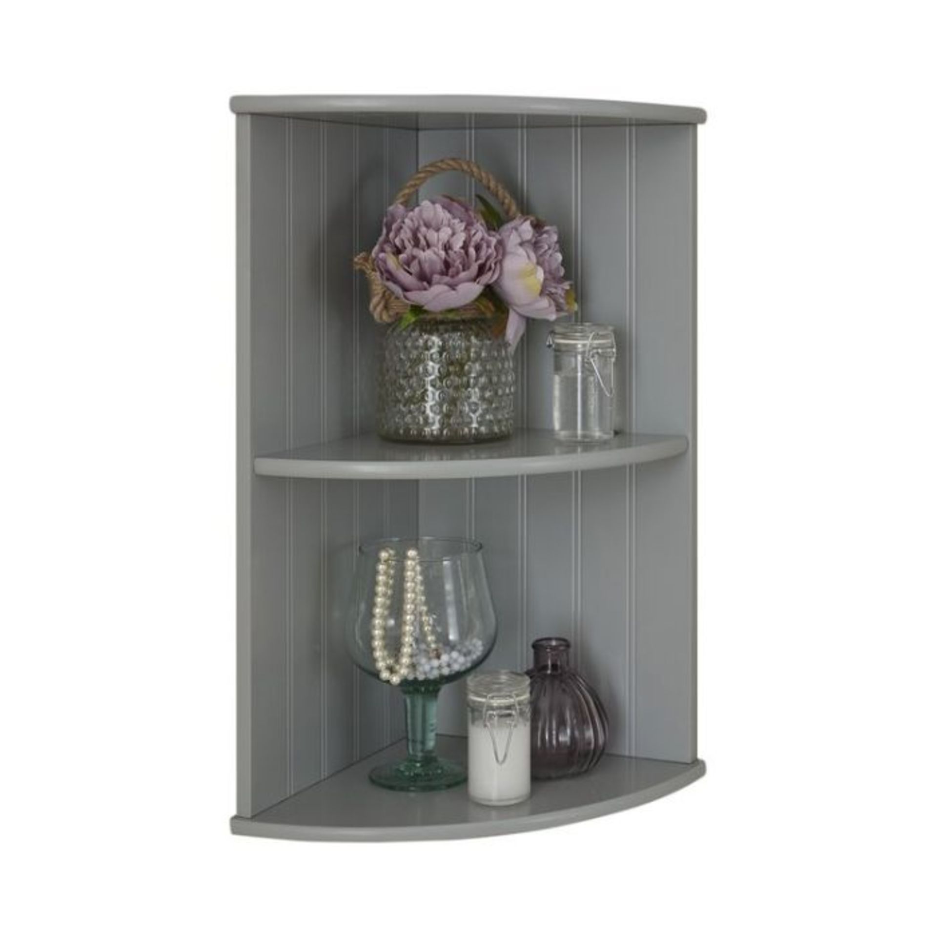 Wayfair BasicsGäó, Symons Corner Shelf (GREY) (50cm H x 25cm W x 25cm D) - RRP £19.99 (QMR1325 -