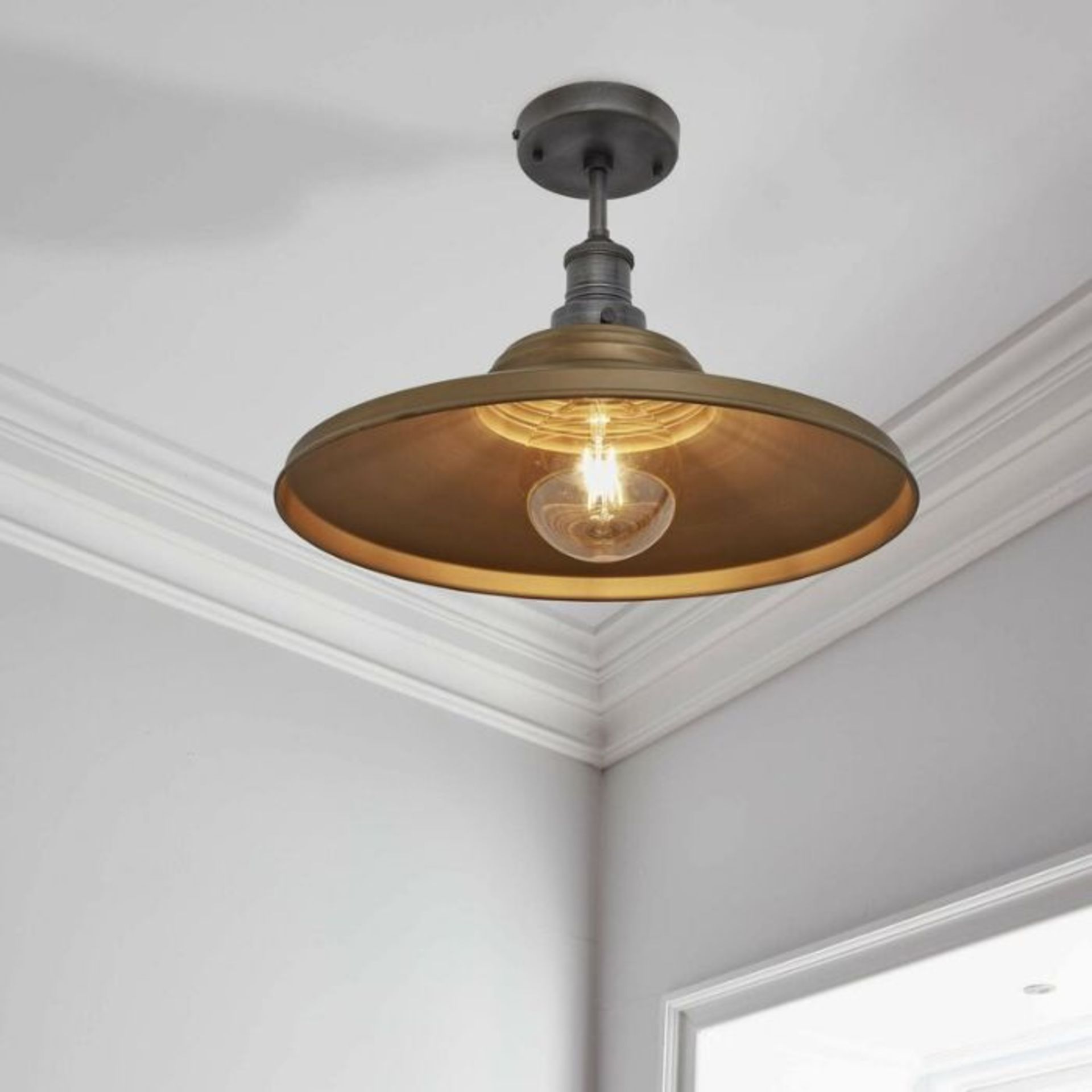 Industville Brooklyn 1-Light Semi Flush Mount(25868/9)