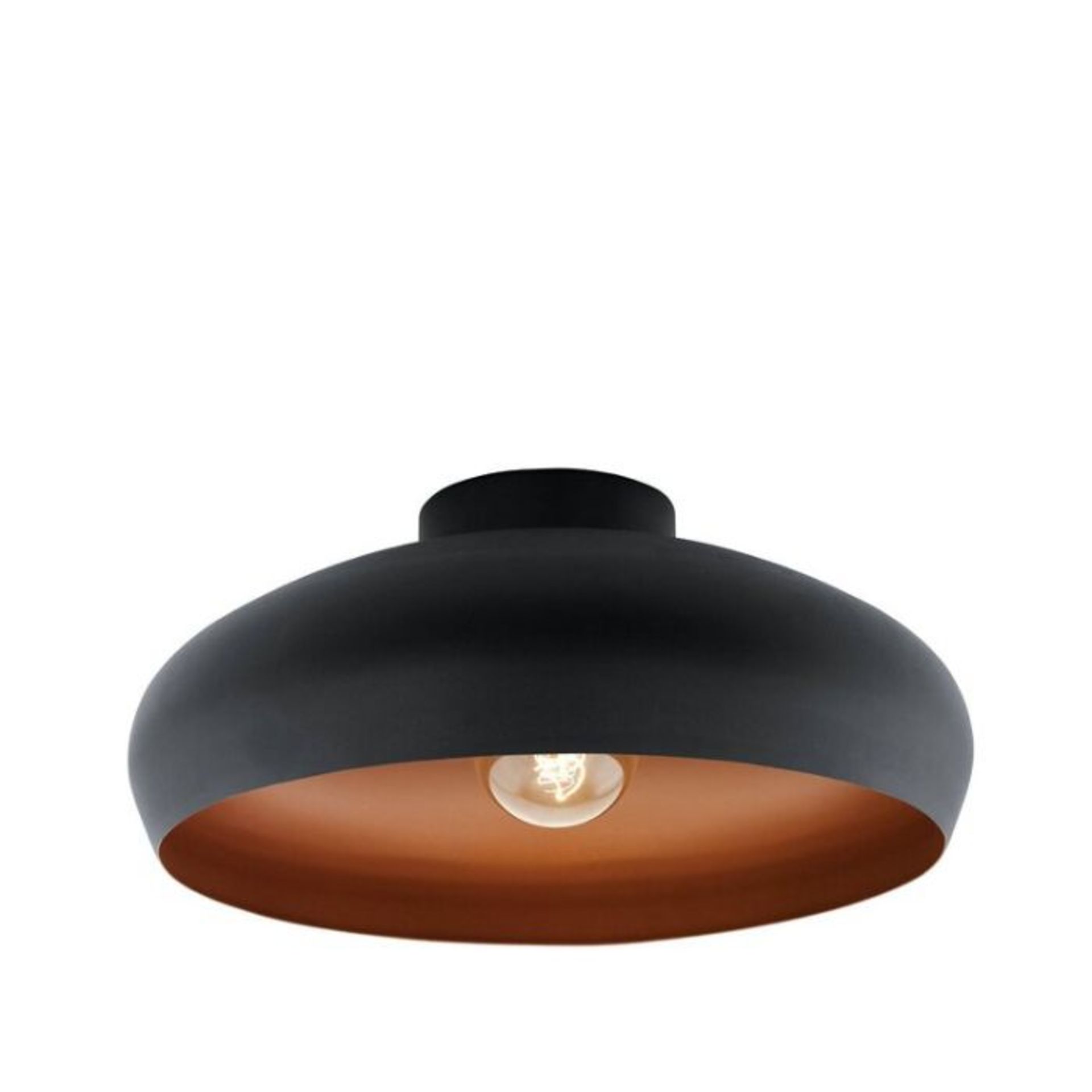 Zipcode Design, Campbell 1-Light Semi Flush Mount (BLACK & COPPER) - RRP £72 (EGF4830 - 26216/4)