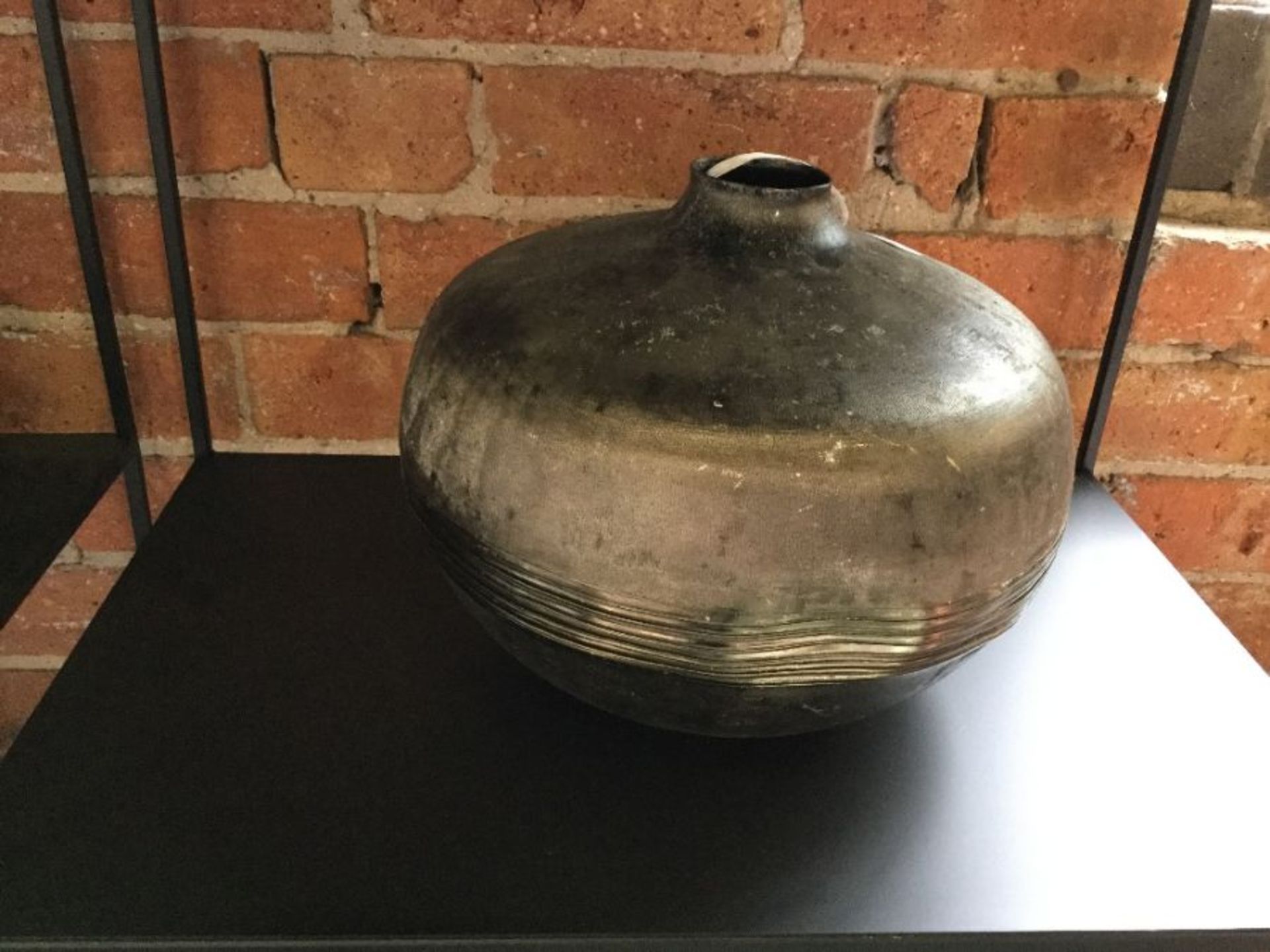 BURNISHED LARGE VASE (DENTED)