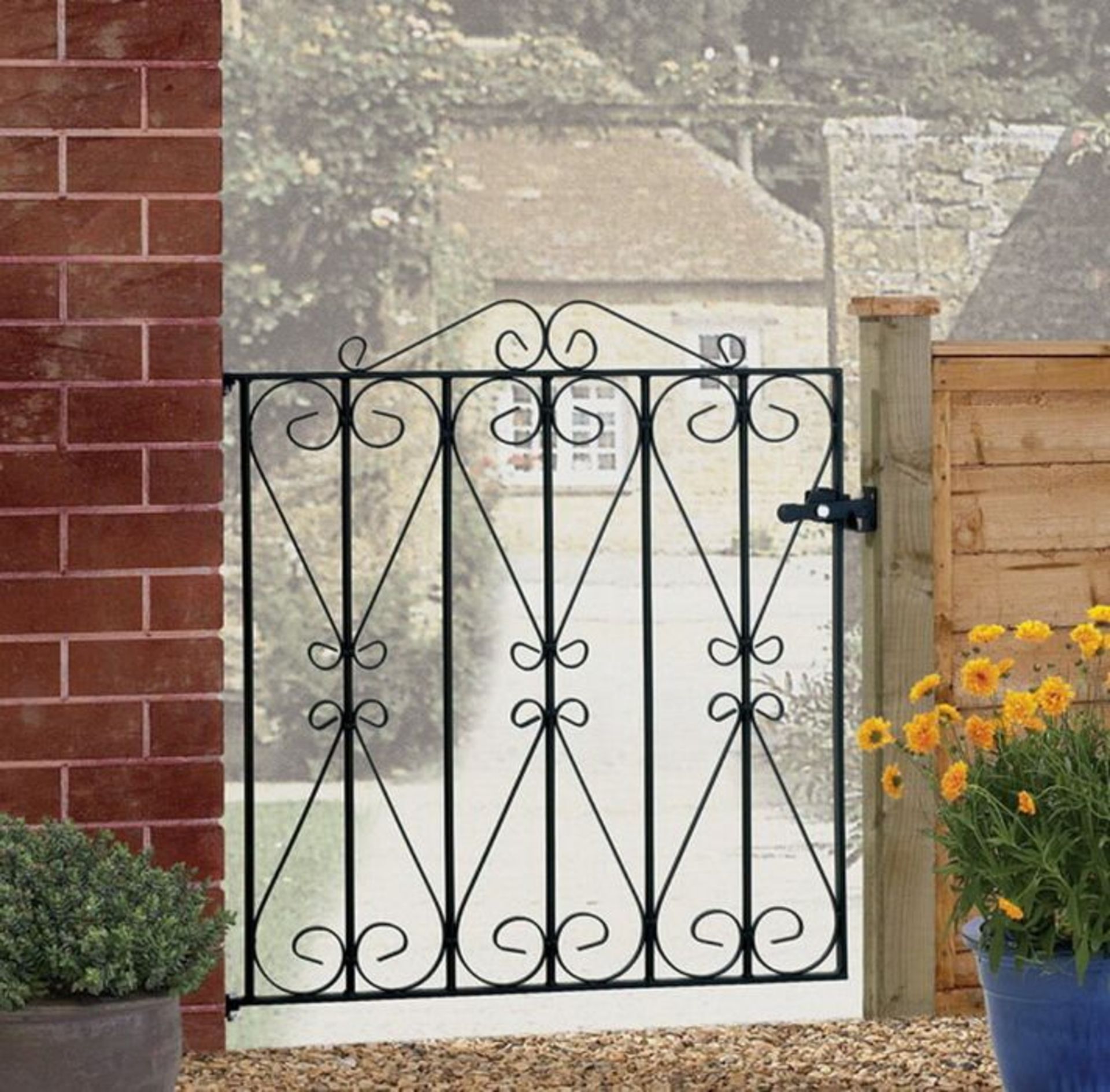 Rosalind Wheeler,Uriegas Standard Scroll Single Garden Metal Gate RRP -£95.99 (25282/5 -DLSC1032)