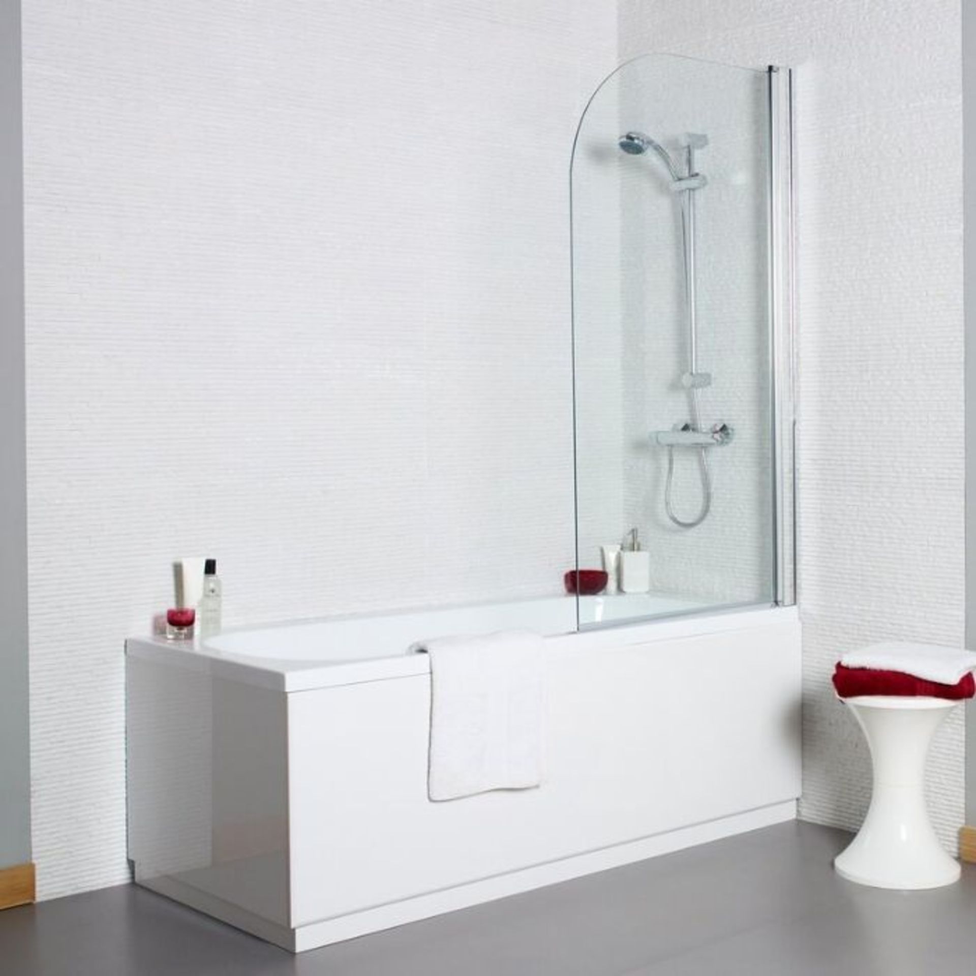 K-Vit,Koncept Straight Glass Hinged Bath Screen RR