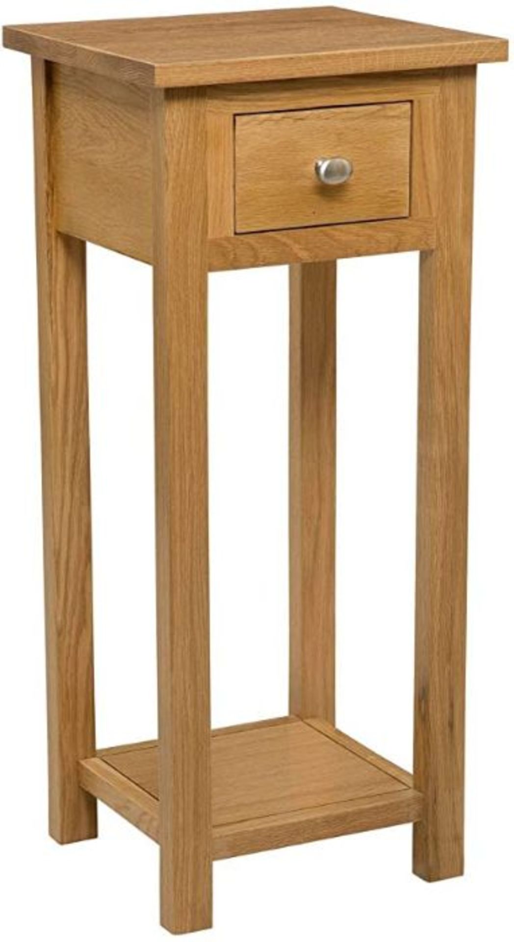 Hallowood Furniture, Small Console / Telephone Table (NATURAL OAK) (BOXED) (NOT CHECKED)
