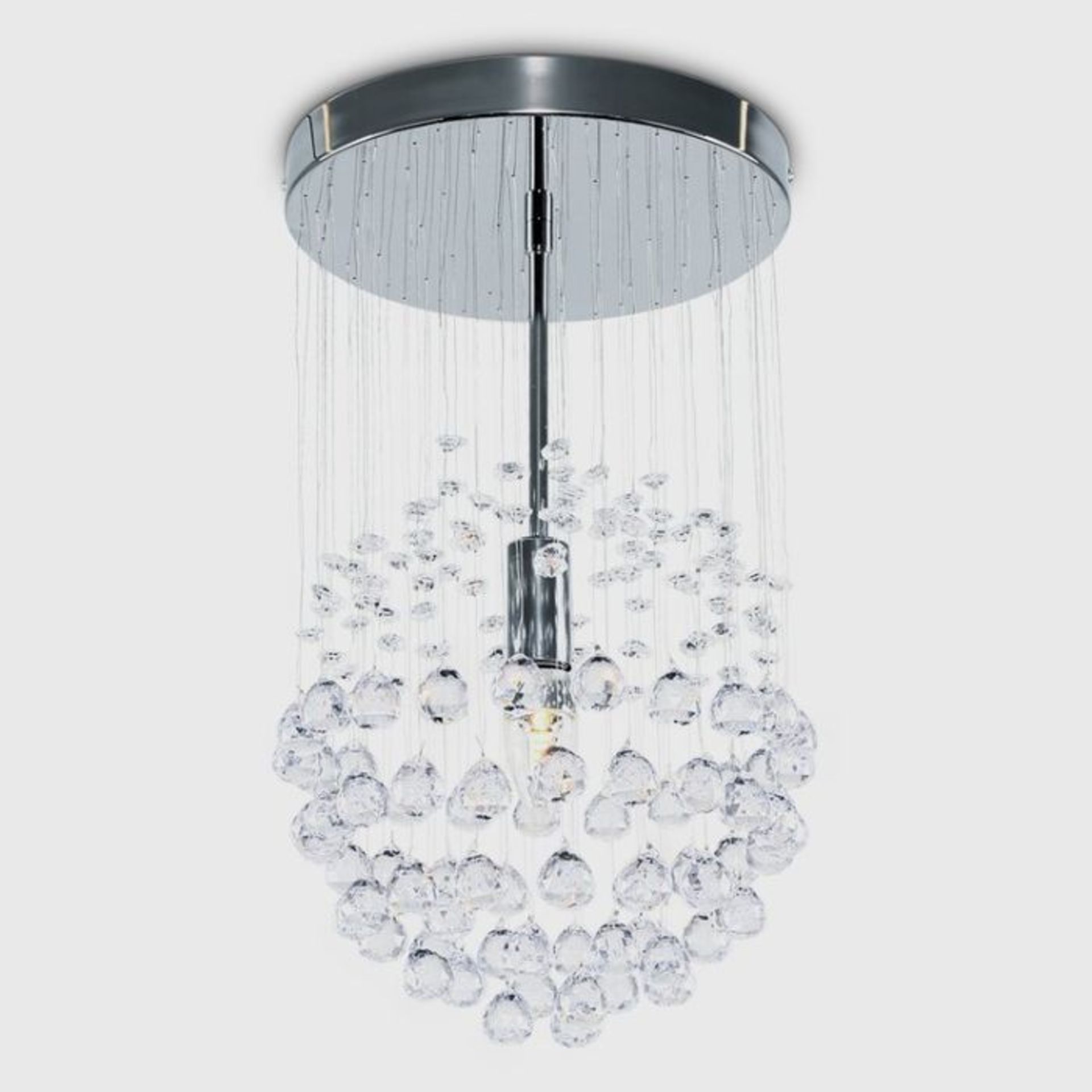 Fairmont Park, Johansson 1-Light Crystal Pendant (POLISHED CHROME) - RRP £50 (MSUN6101 - 26509/70)