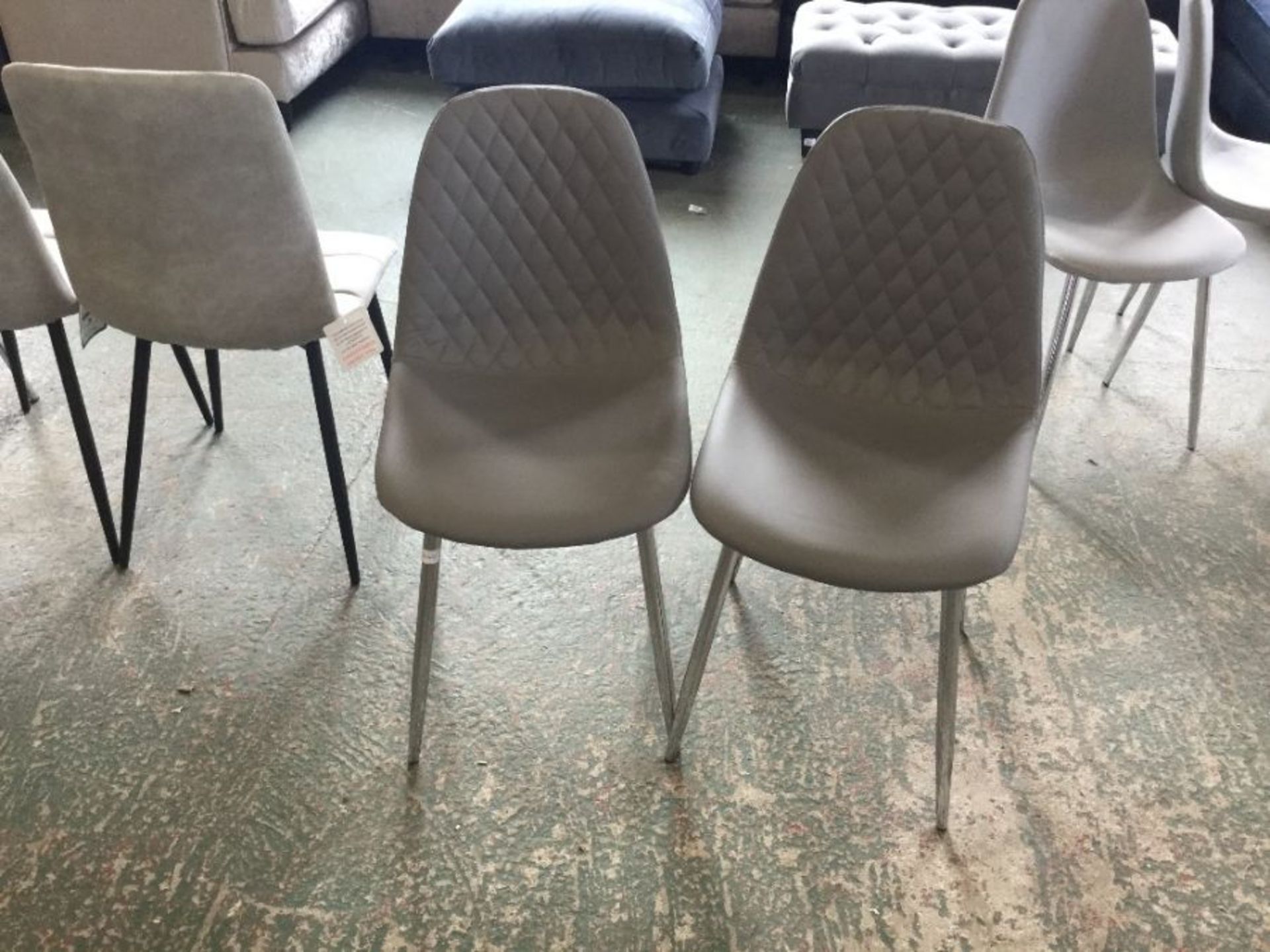 Canora Grey,Chowchilla Upholstered Cantilever Chair (Set of 2) Elephant Grey RRP -£145.99 (26844/