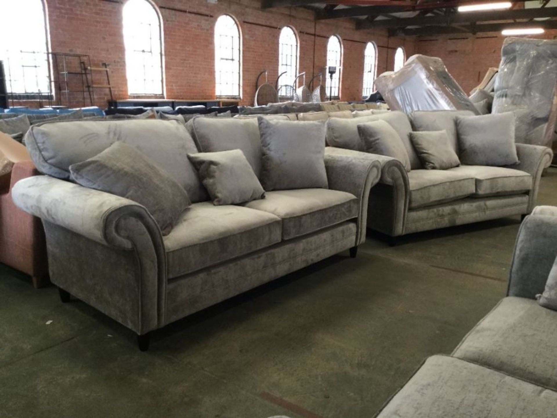 MOSTA CASTELLO TRUFFLE 4 SEATER SOFA AND 3 SEATER