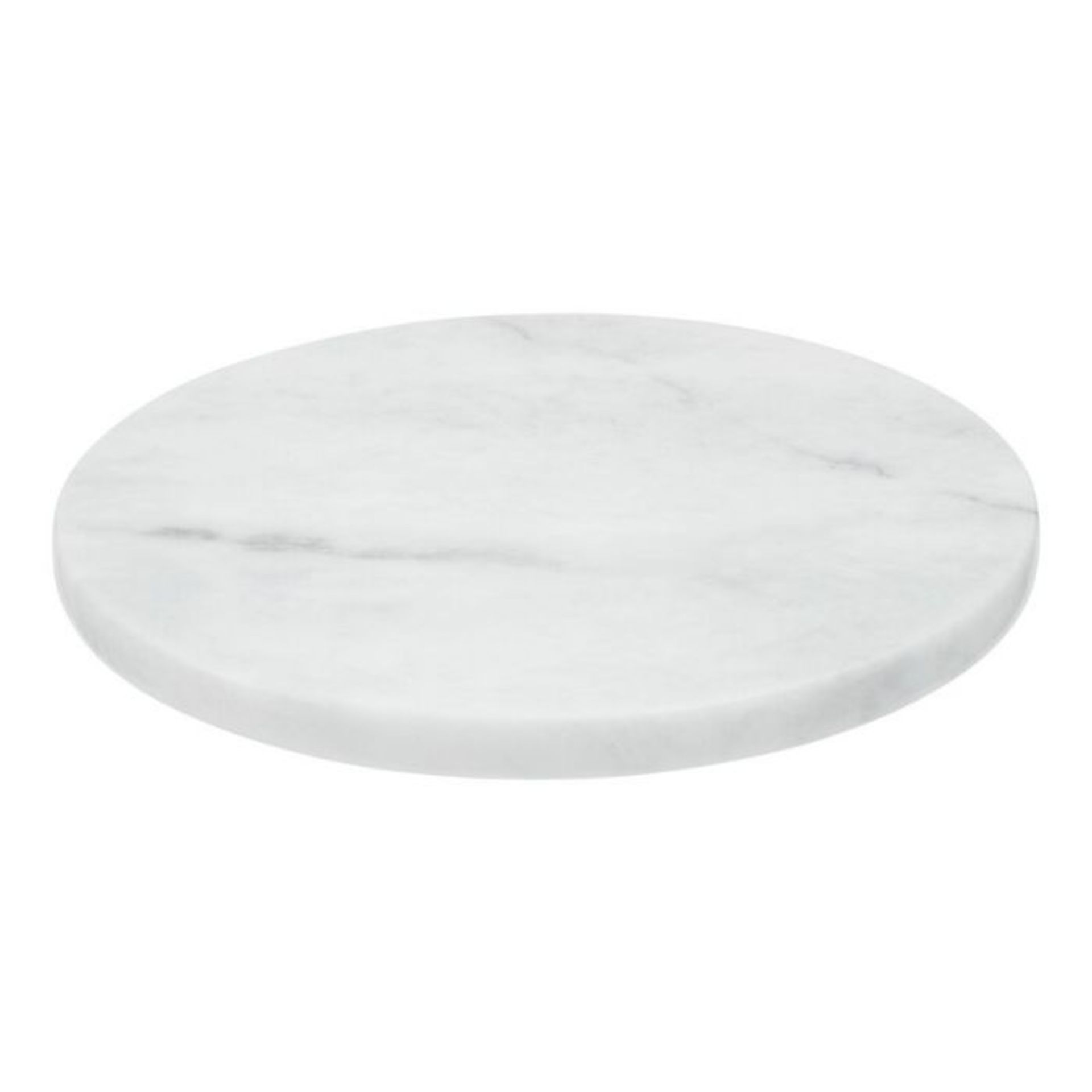 Metro Lane, Lariviere White Marble Lazy Susan (WHITE MARBLE) (33cm W x 30cm L x 3cm H) - RRP £35.