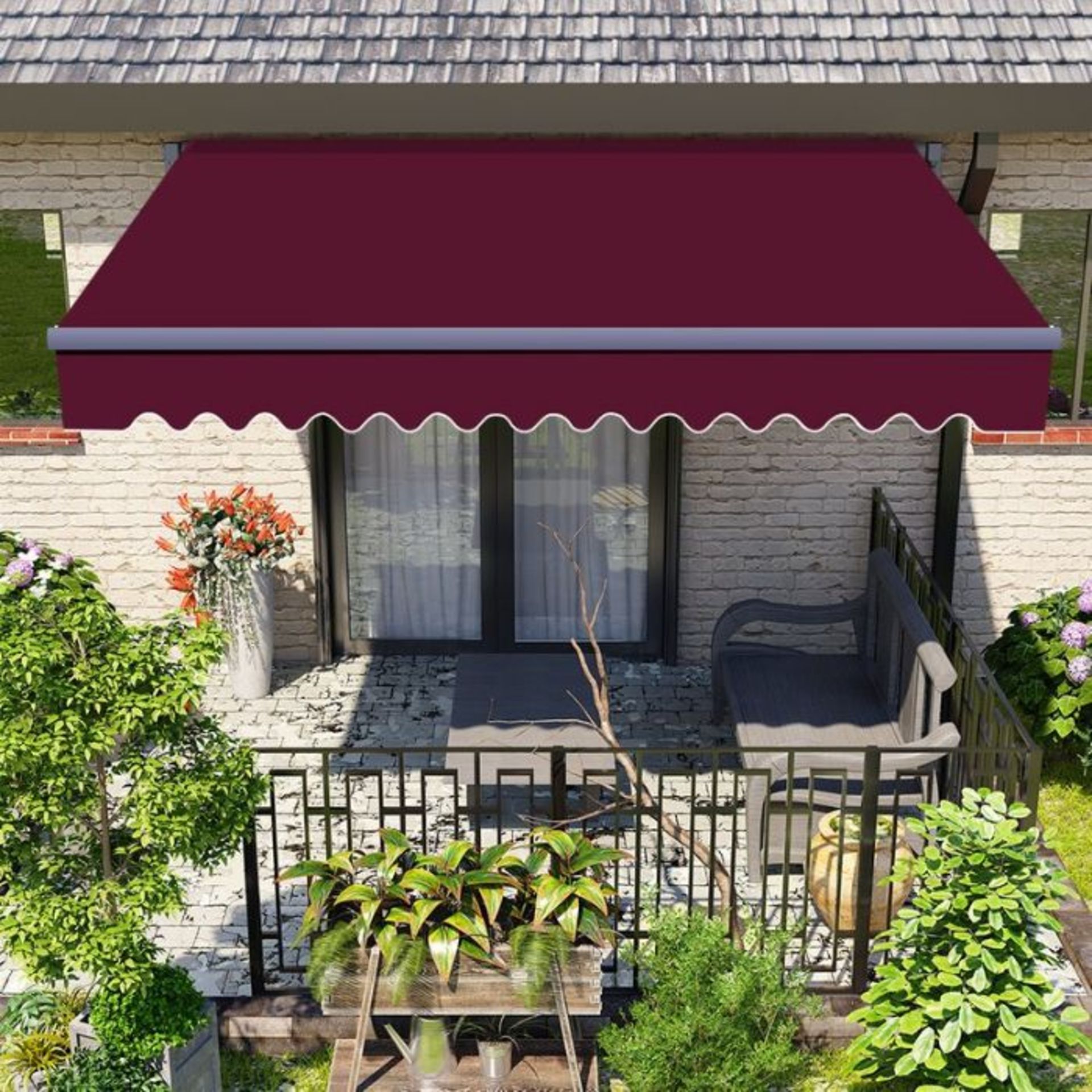 Dakota Fields,2 X 1.5M Retractable Patio Awning Wi