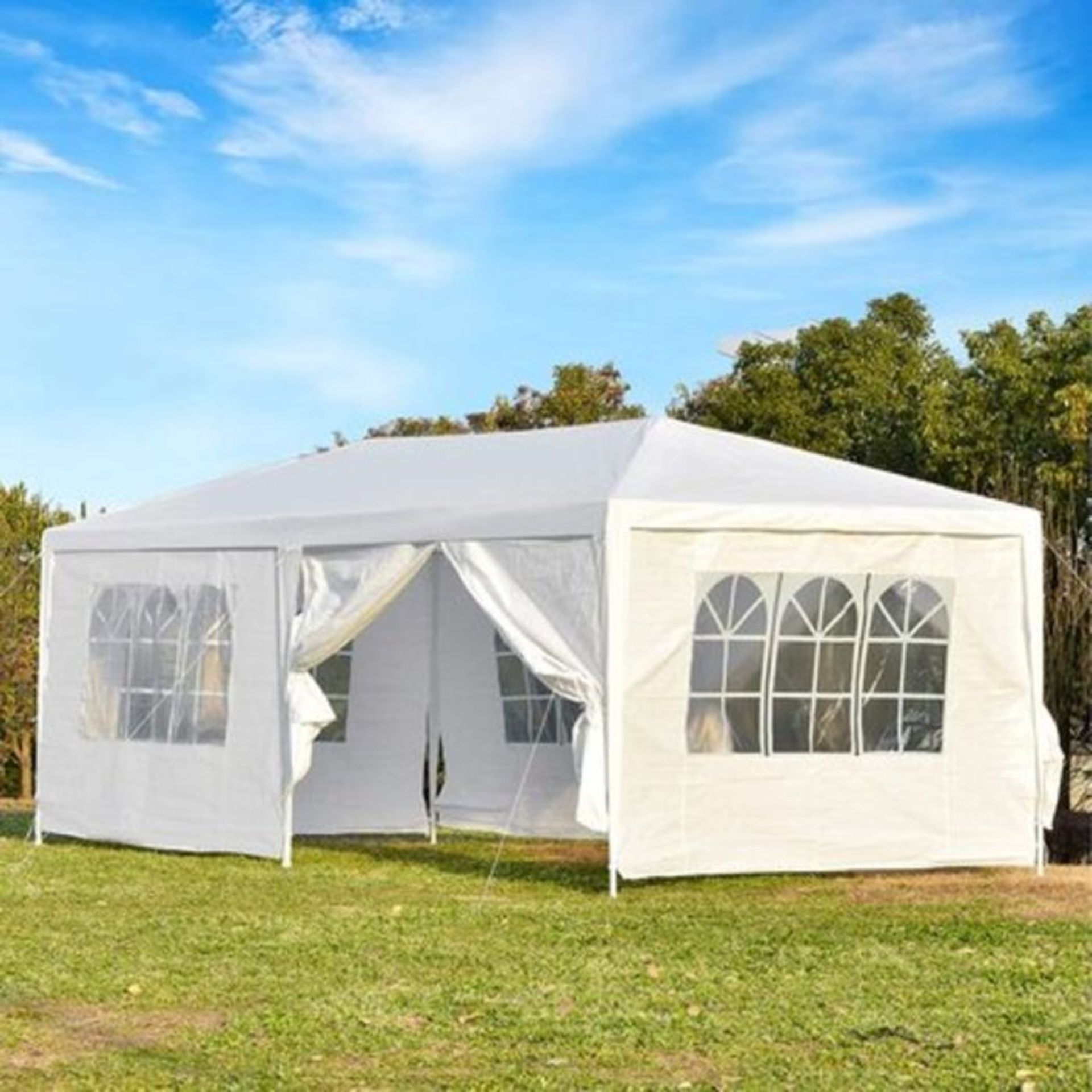 Dakota Fields,Milanna 6m x 3m Metal Party Tent RRP -£159.99 (26849/29 -GCQQ3353)(BOXED, RETURN,