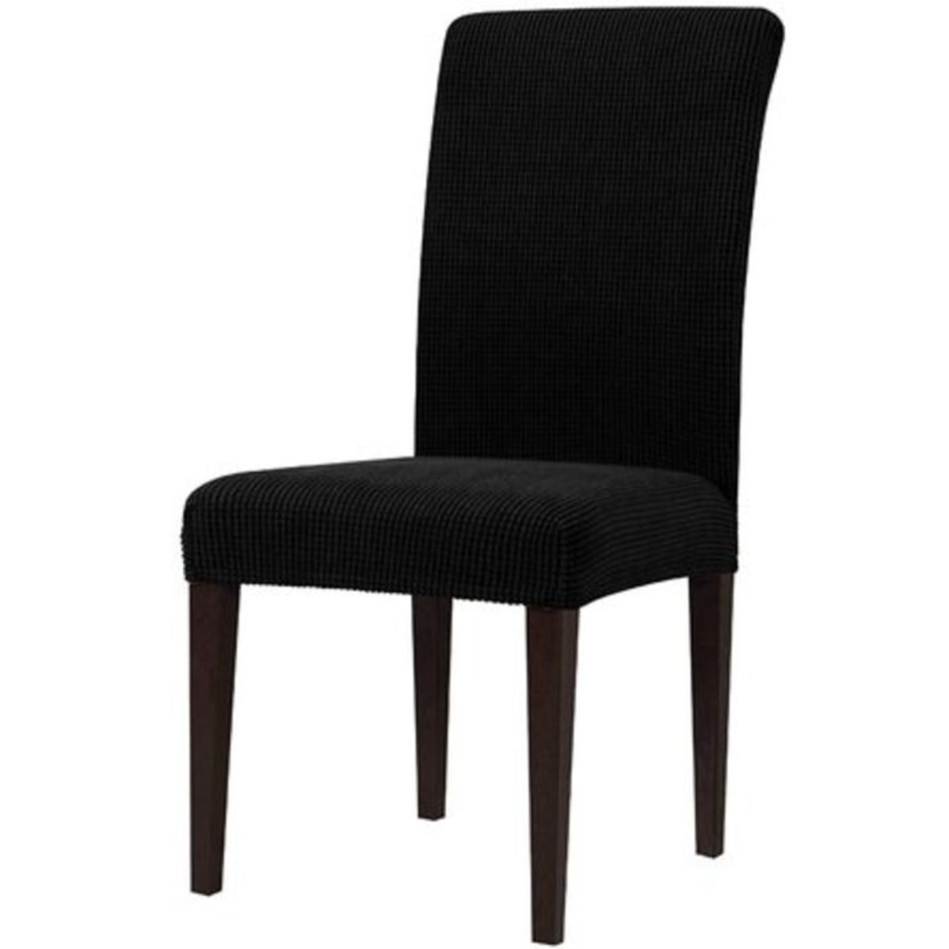 Marlow Home Co., Set of 4 Box Cushion Dining Chair Slipcover Black - RRP £36.99 (CVBL1049 - 24611/