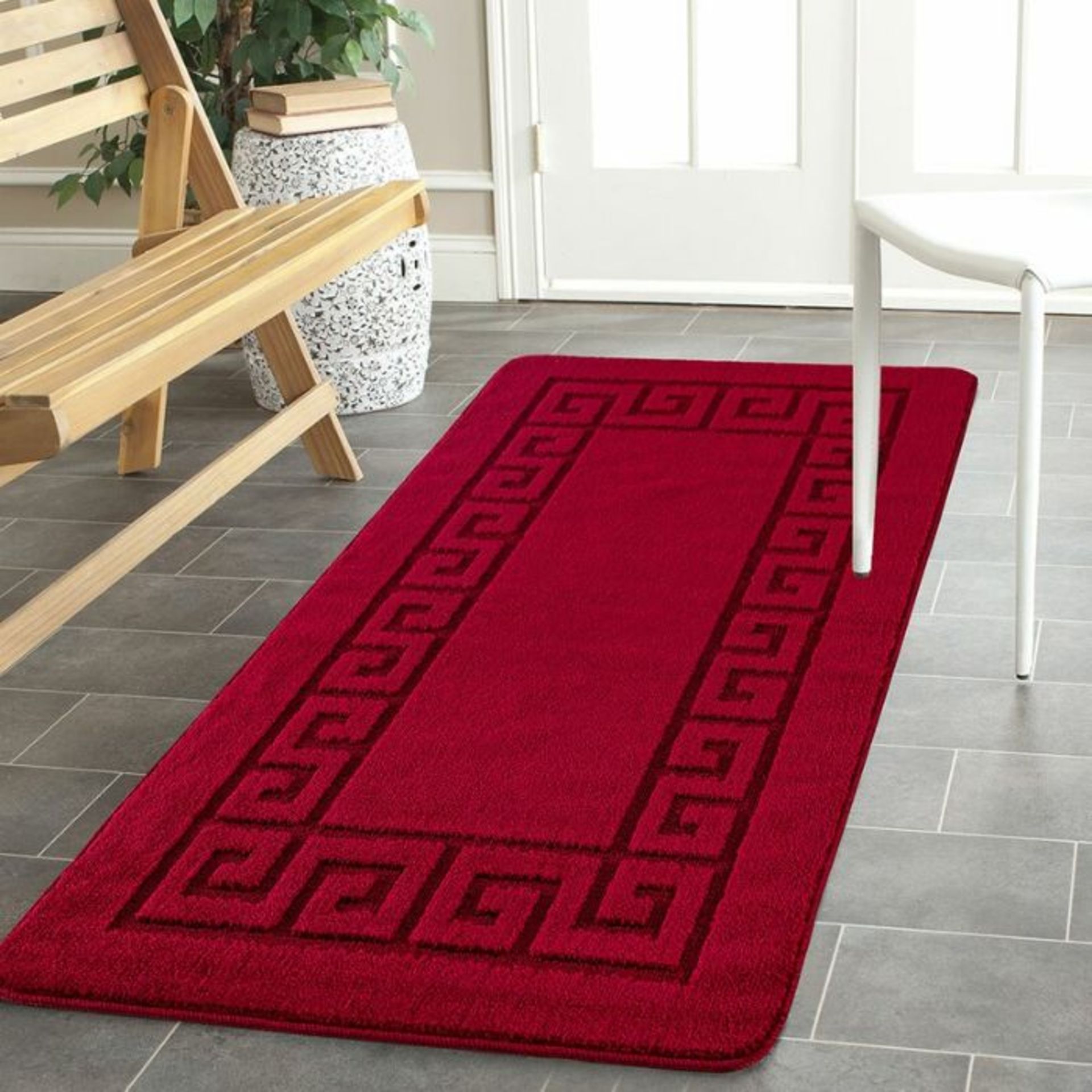 Milano Rugs, Rocco Red Area Rug - RRP £13.99 (MLOR1032 - HL10 - 1/38)