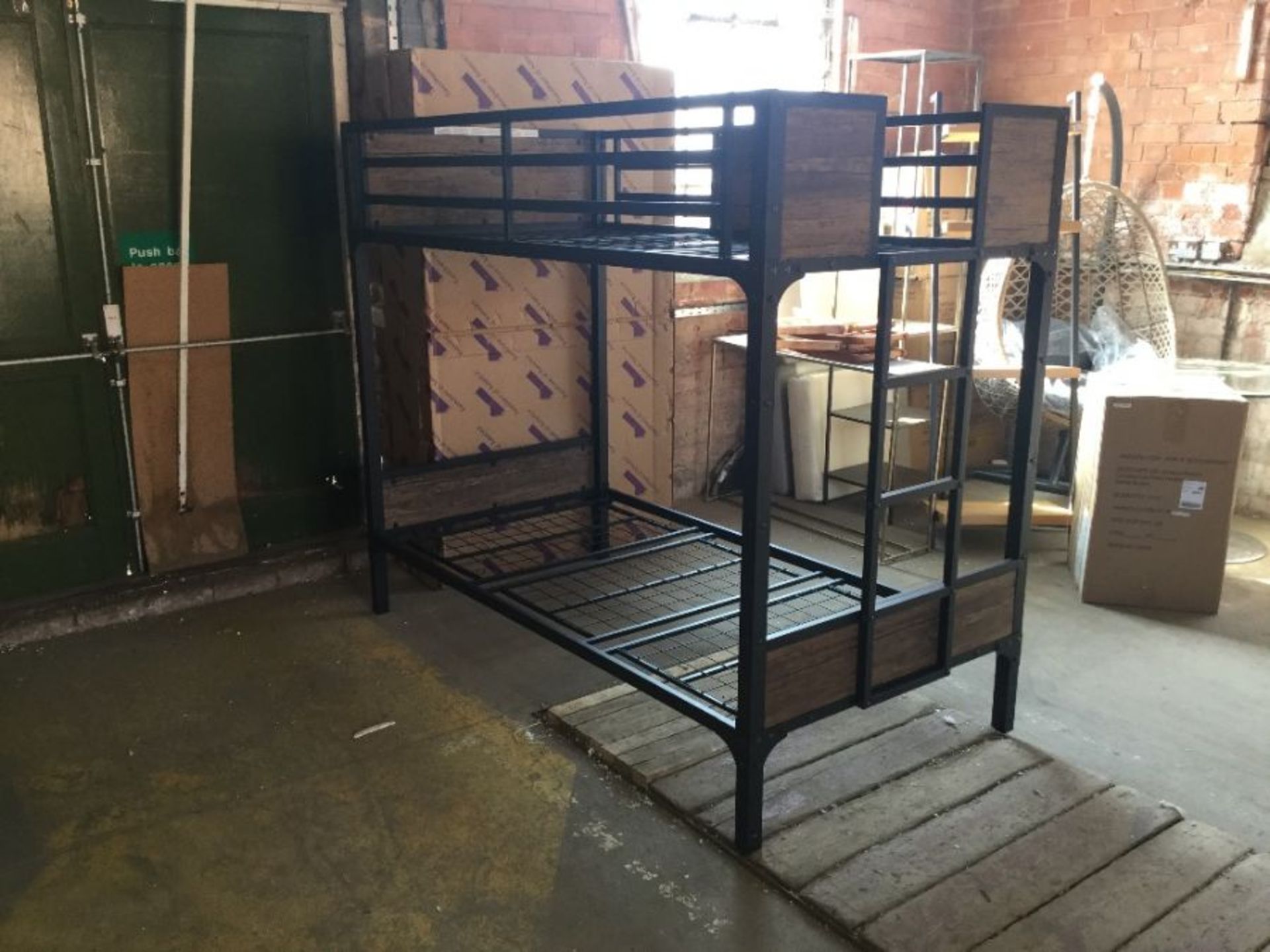 INDUSTRIAL SINGLE BUNK BED (BOXED, RETURN NOT CHEC
