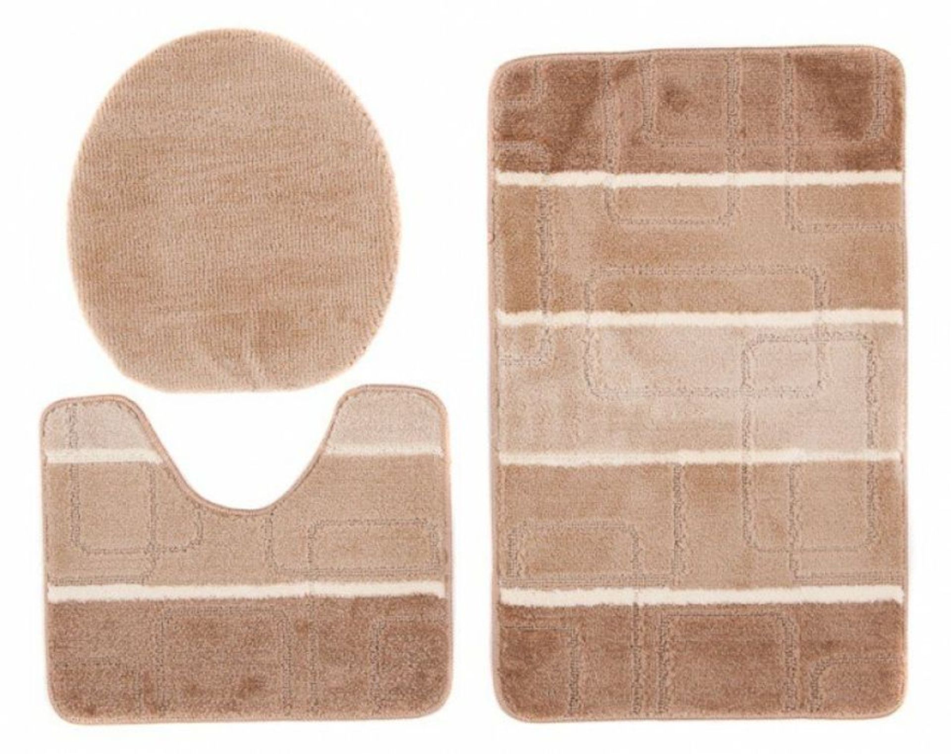 17 Stories,Behl 3-Piece Bath Rug Set RRP -£28.99(26448/5 -HEMA5679)