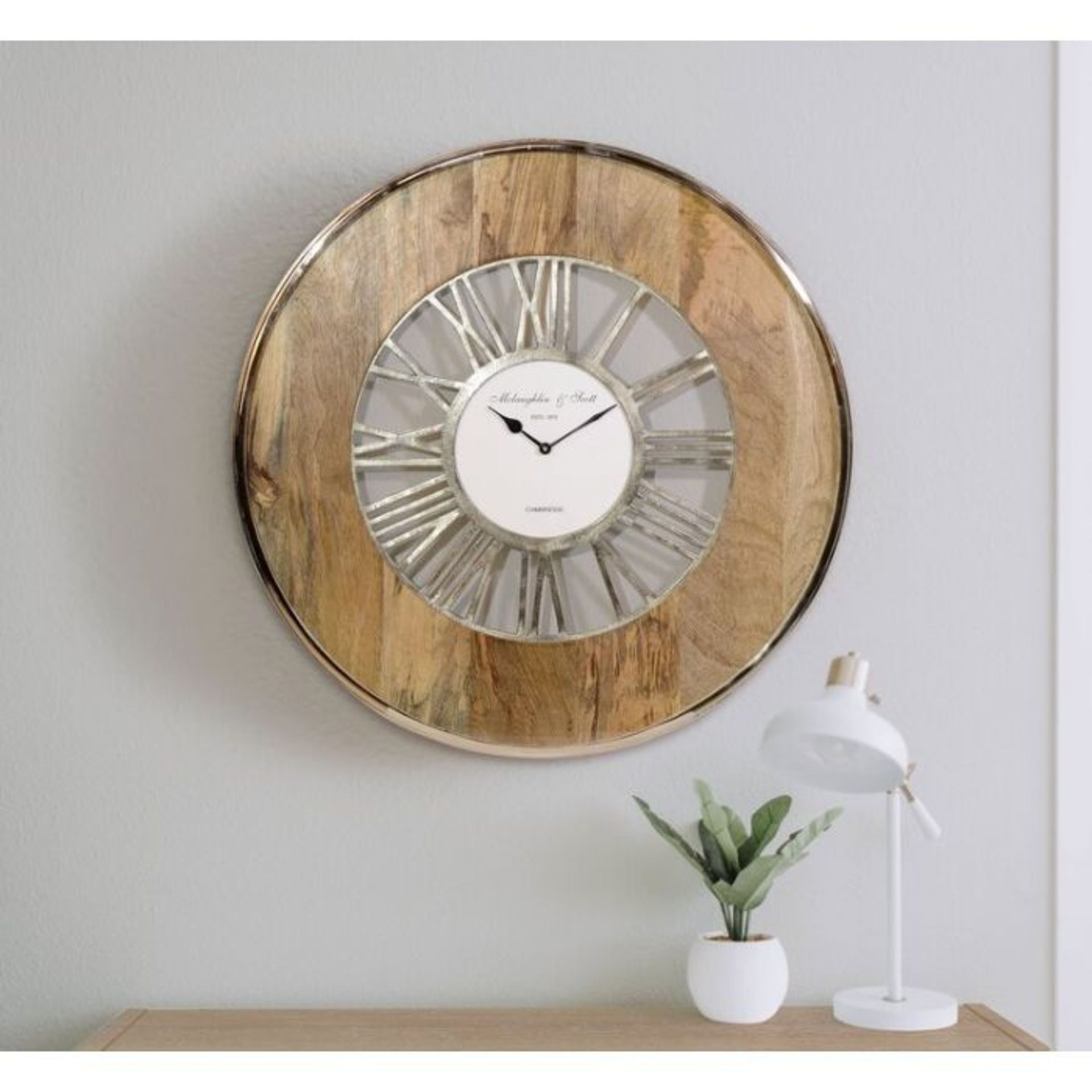 Brambly Cottage, Tyne Wall Clock (SOLID WOOD) - RRP £164.99 (GYCR1098 - 26949/26)