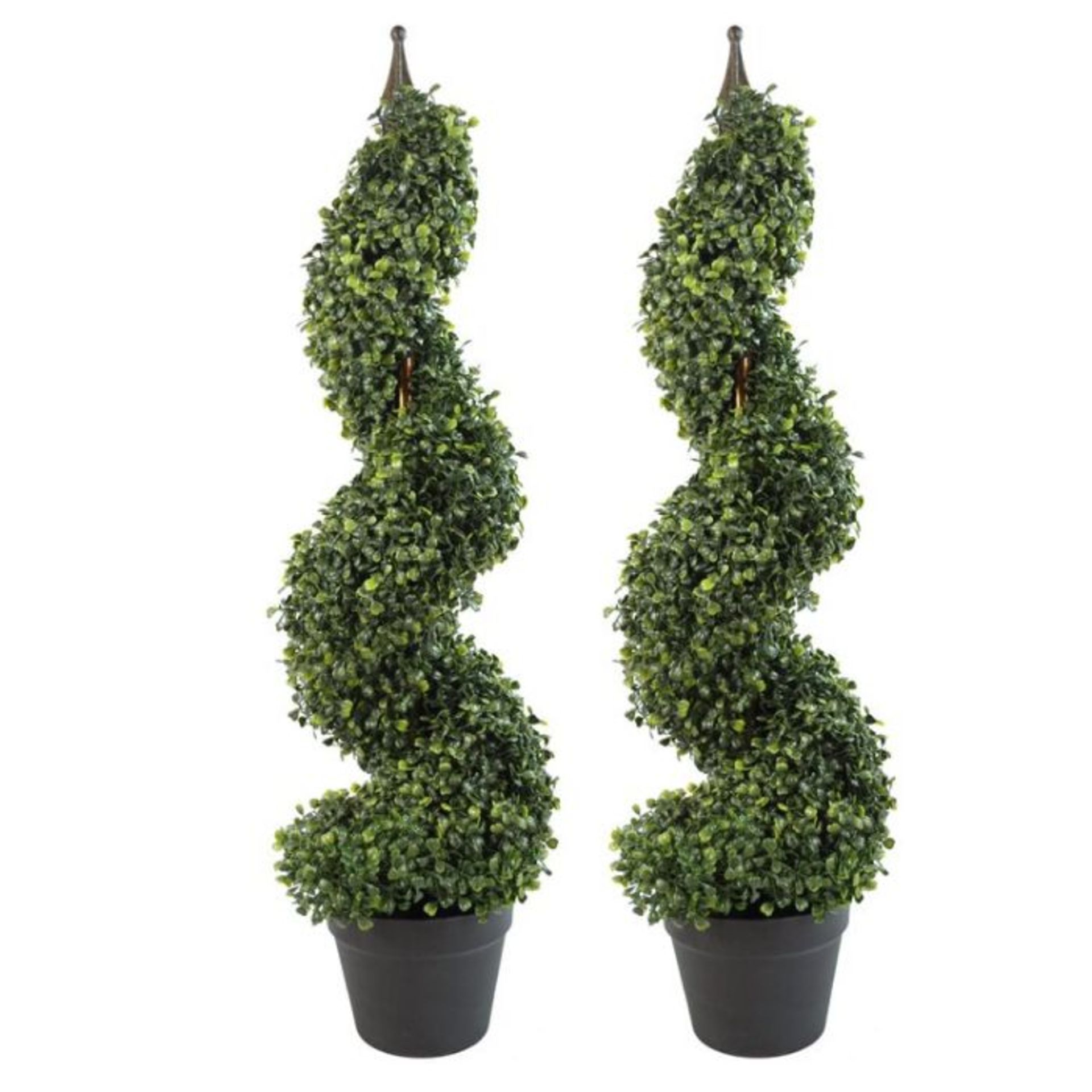 The Seasonal Aisle, Set of 2 Piece Topiary Bay Tree (90cm H x 20cm W x 20cm D) - RRP £116.99 (