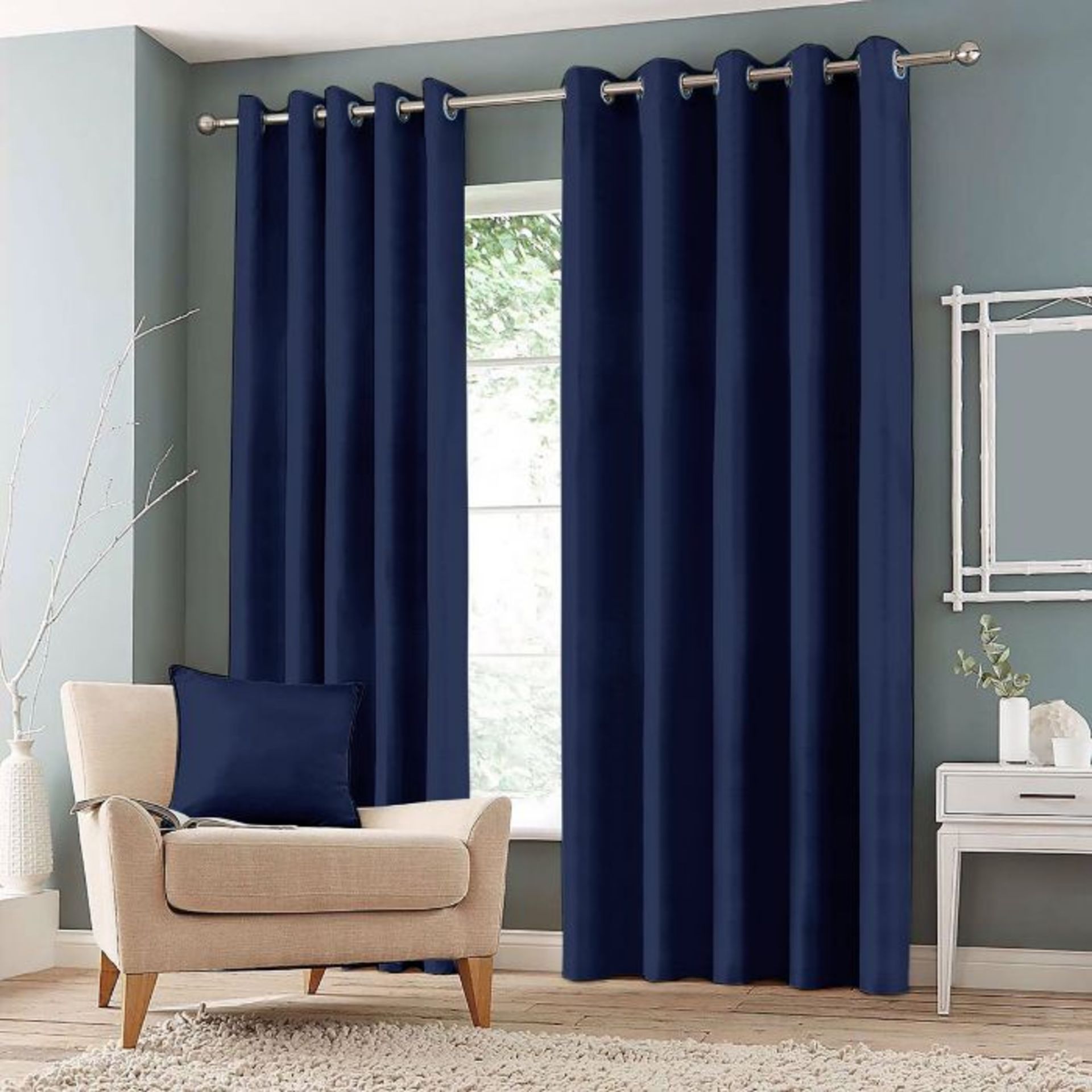 Ebern Designs, Granados Eyelet Blackout Curtains (U001861696) (BLUE) - RRP £36.99 (EXDL1803 -