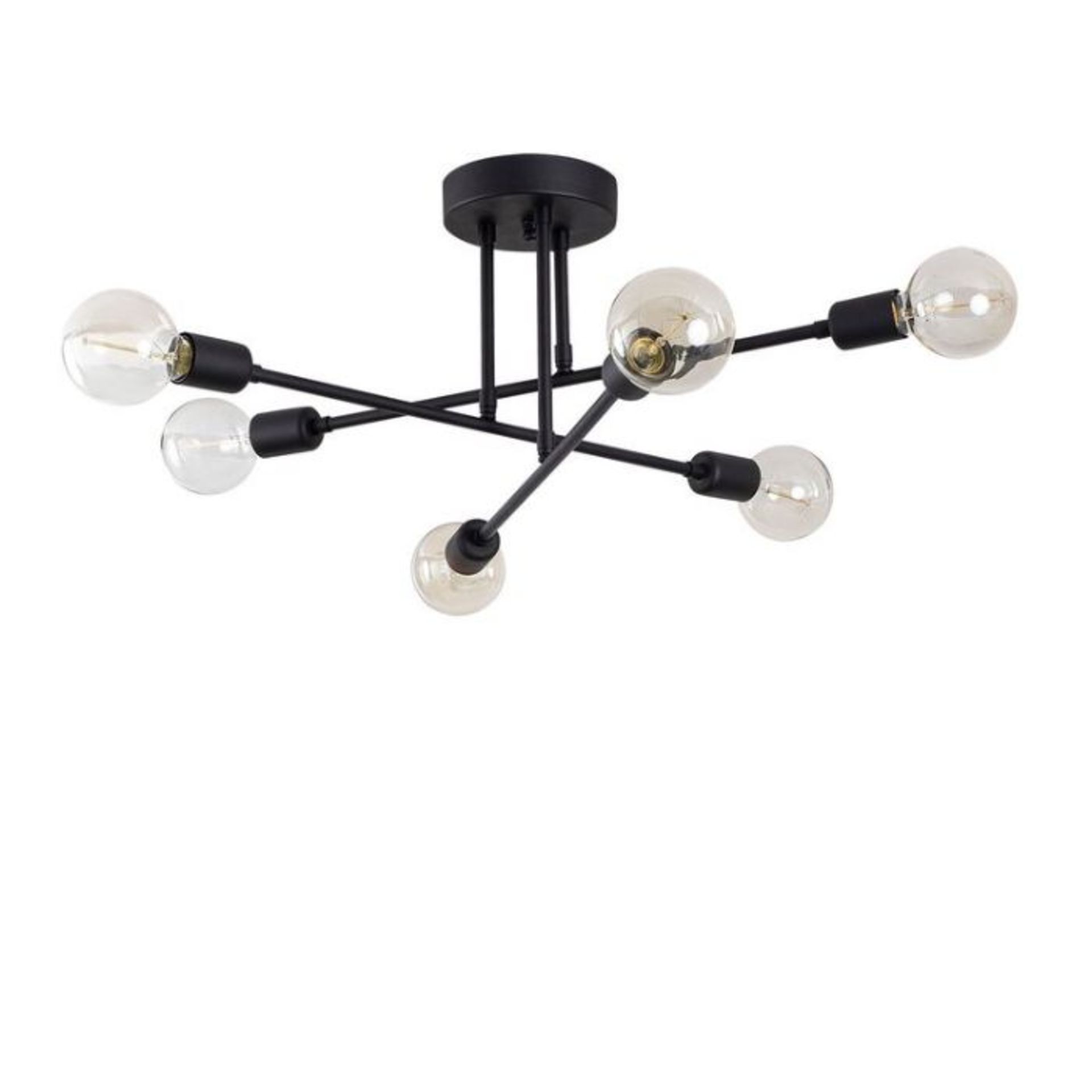 Mercury Row, Kai 6-Light 64cm Semi Flush Mount (BLACK) - RRP £44.99 (QYUT3078 - 26949/27)