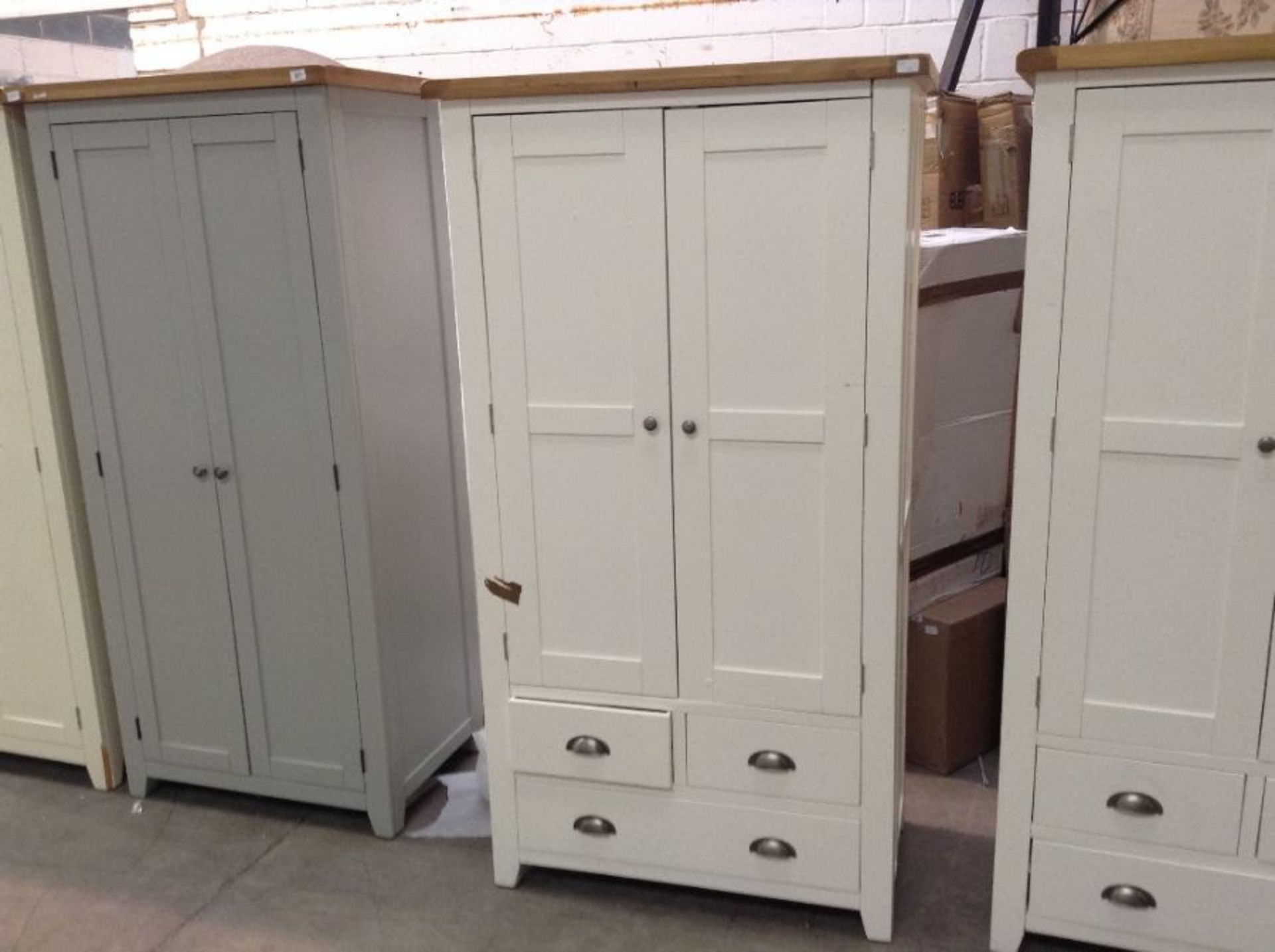 Hampshire WHITE  Painted Oak Large Larder Unit(V/7