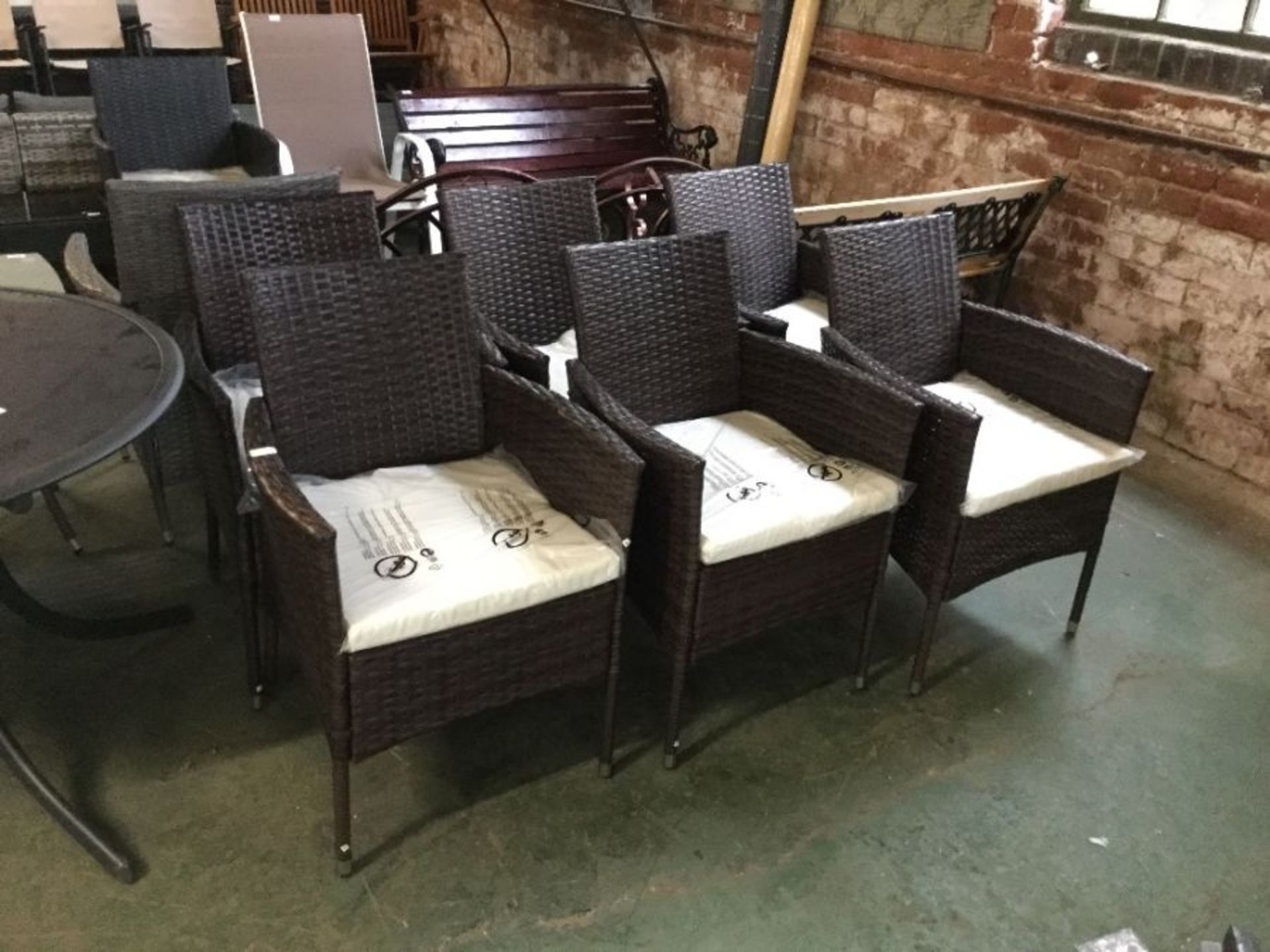 SET OF 6 RATTAN CHAIRS (27123/3)
