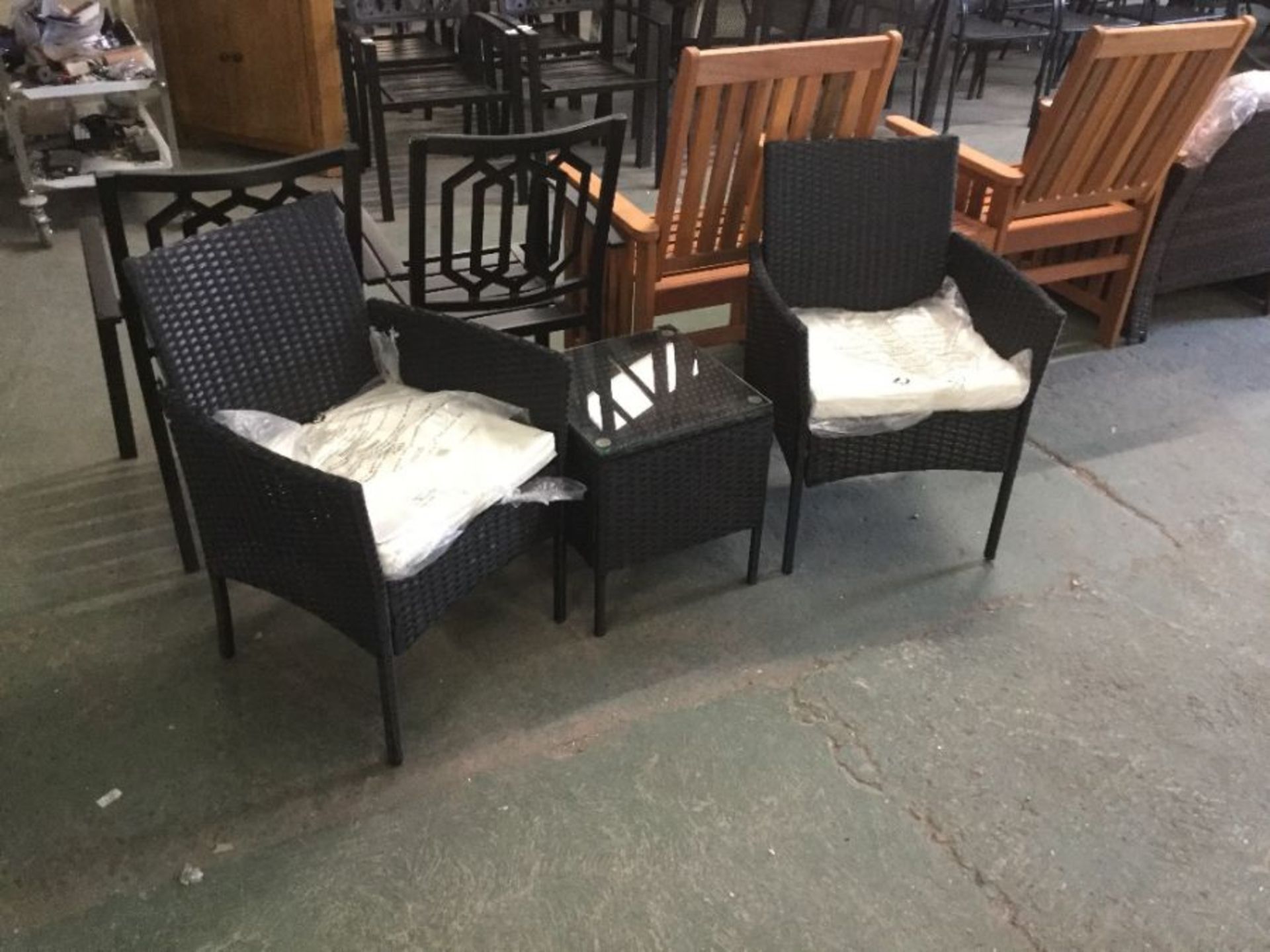 Rosalind Wheeler,3 Piece Patio Outdoor Rattan Patio Set RRP -£299.99 (27123/13 -BDLU1064)