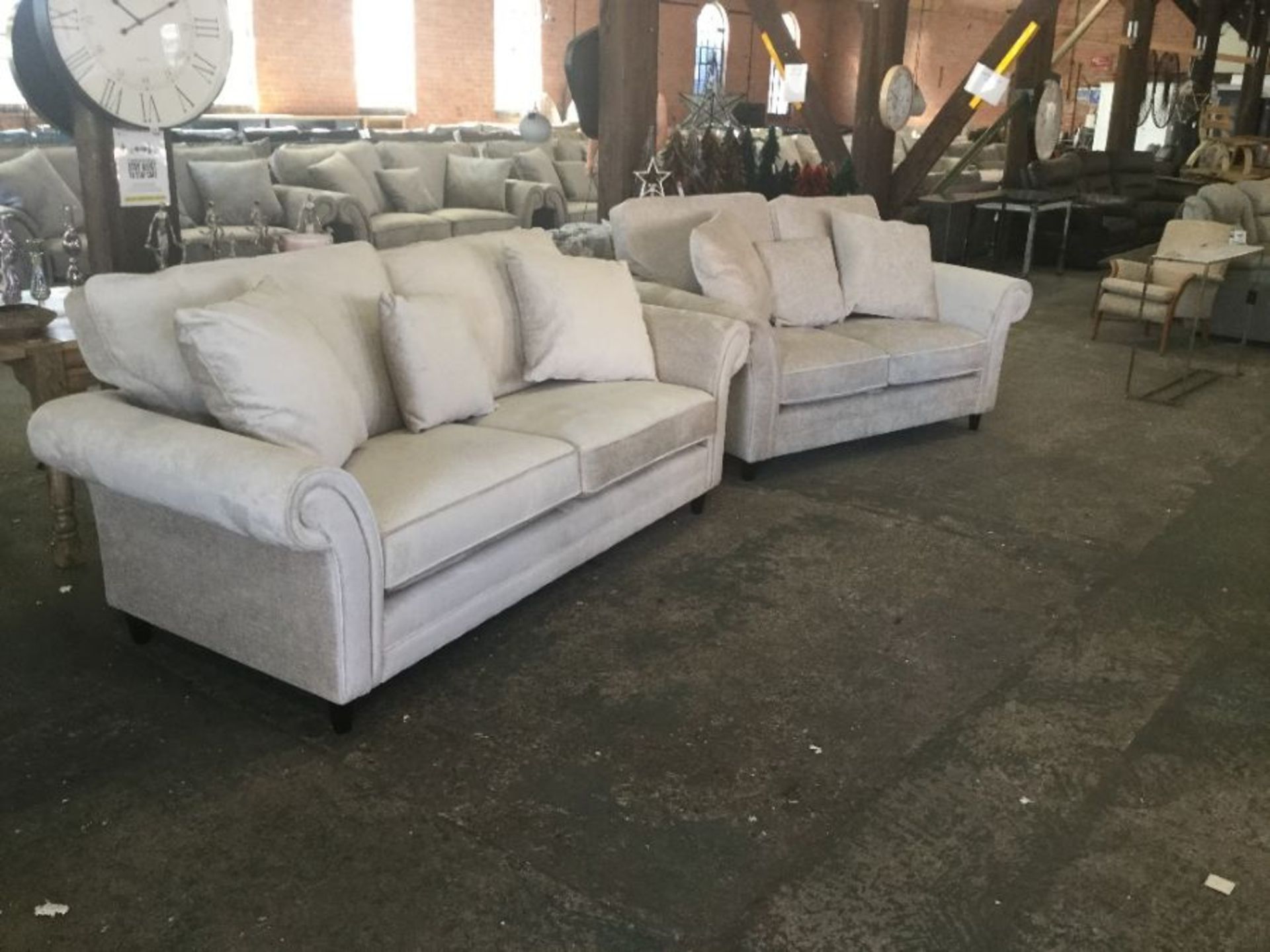 MOSTA COSTELLO OYSTER 4 SEATER SOFA AND 2 SEATER