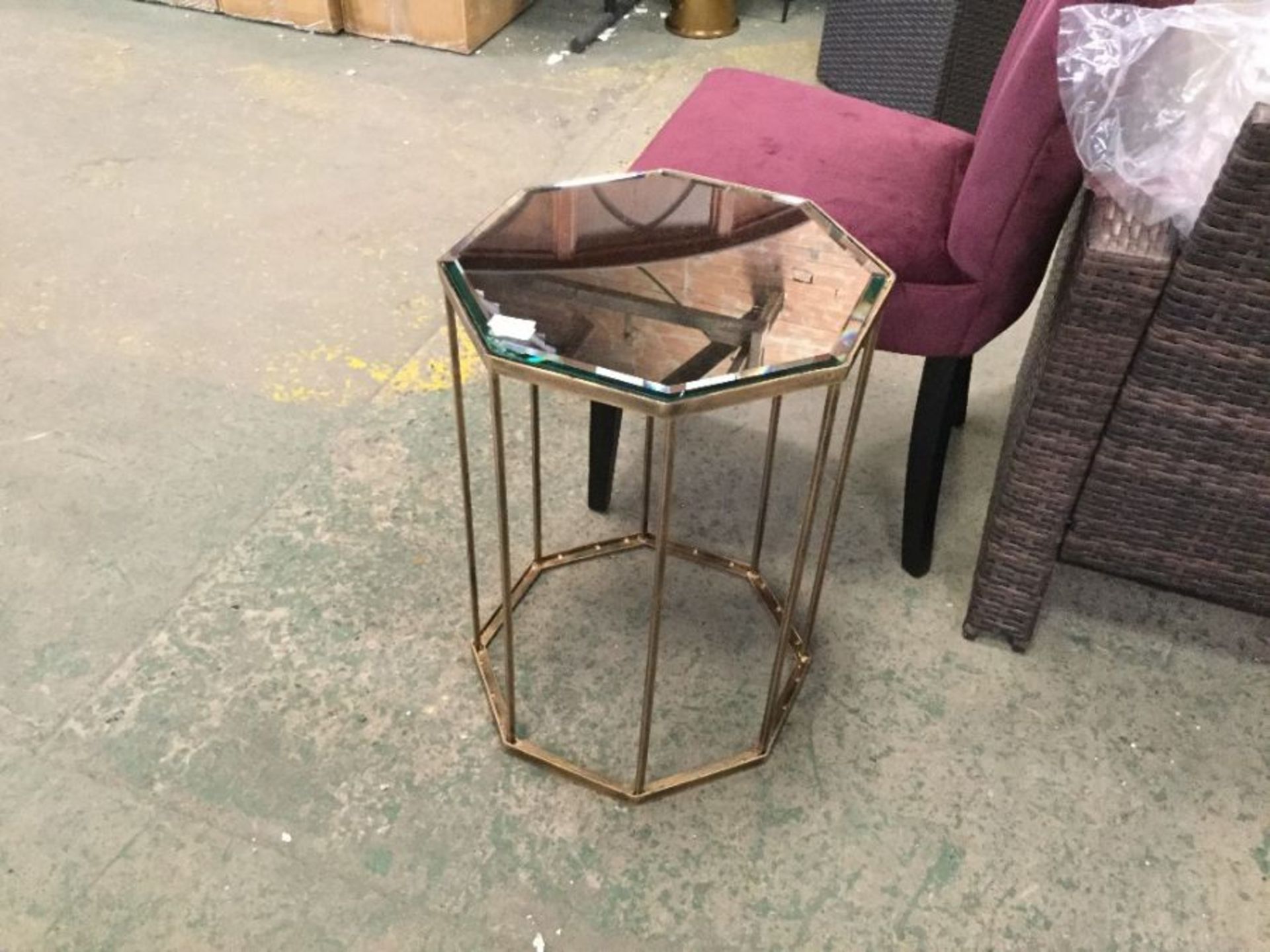 Occtaine Octagonal End Table RRP -£249.875(406 -33 -702933)