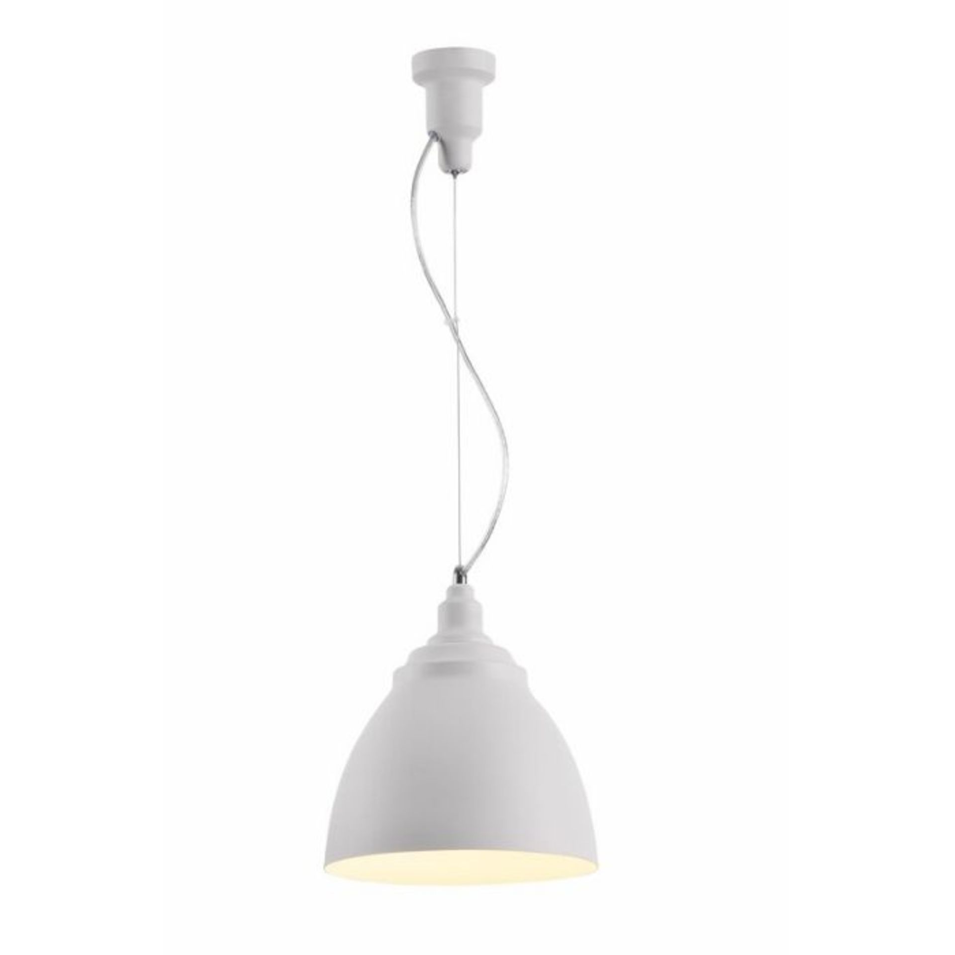 Kevon 1-Light Dome Pendant (WHITE) - RRP £85.99 (1