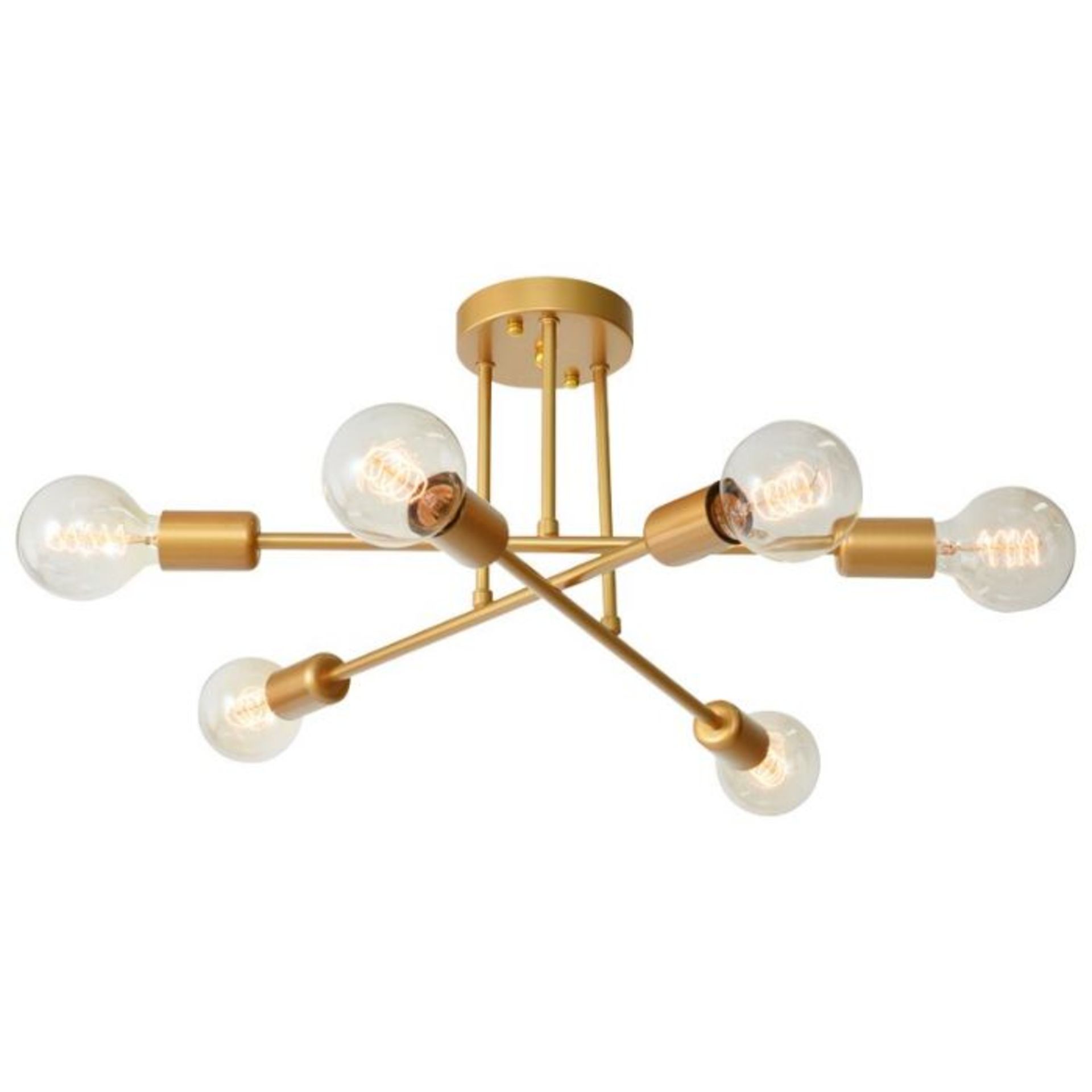 Corrigan Studio,6-Light 48Cm Semi Flush Mount (U003612271)(GOLD) RRP -£77.99 (27034/25 -GBNS1425)