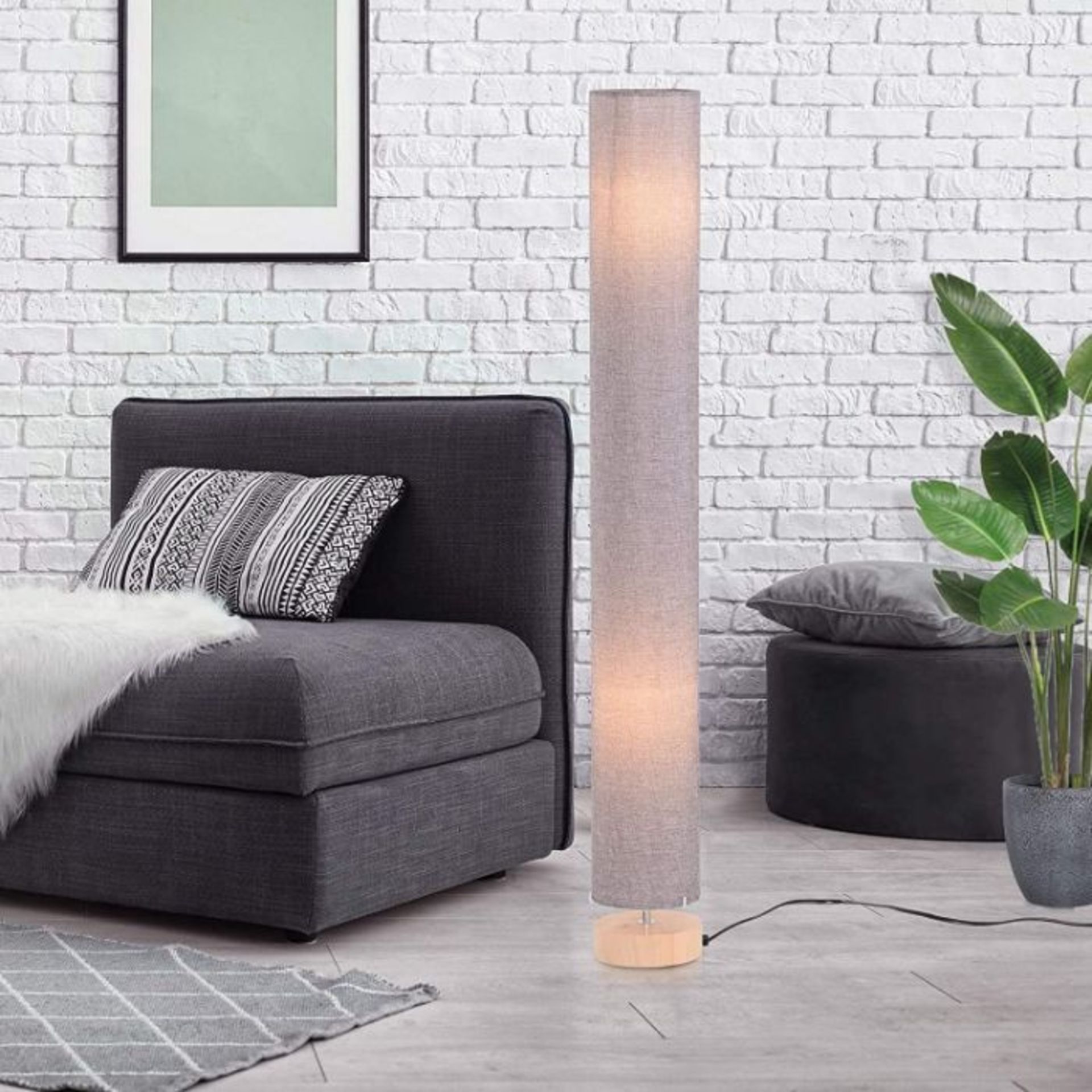 Ebern Designs,Retweet 120cm Column Floor Lamp (NTRE1316)(BEIGE) RRP -£47.99 (27034/39 -GCQQ2253)