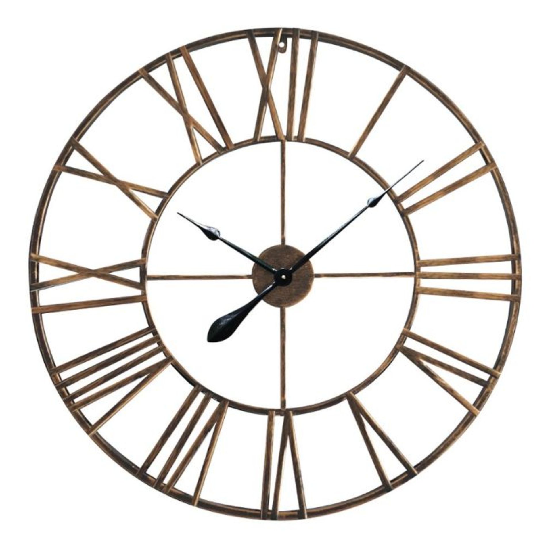 Williston Forge,Oversized Frison Silent Wall Clock (U002077421)(BLACK) (60cm) RRP -£81.74 (27034/