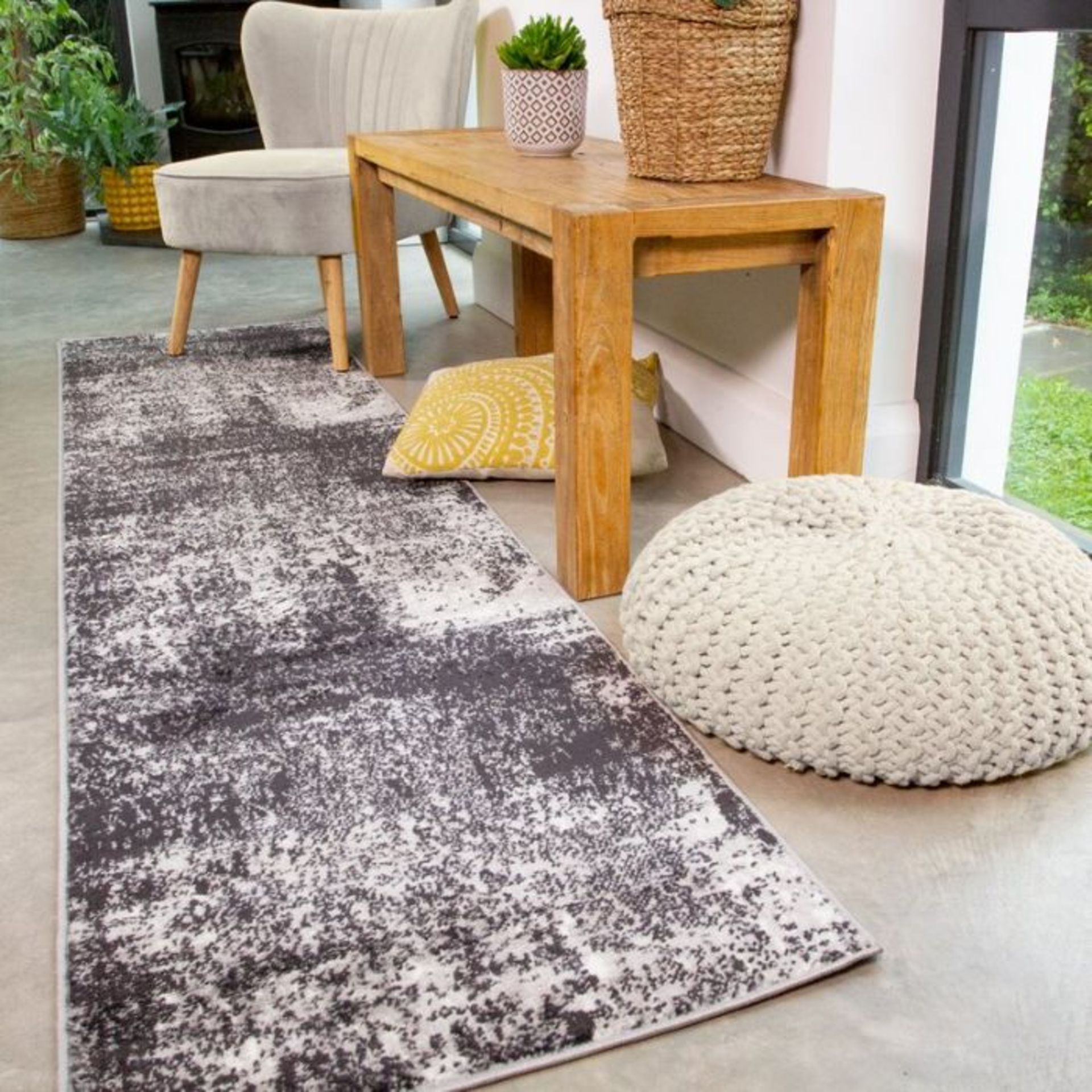 Borough Wharf, Elston Enzo Black Rug (KUKO3795) RRP-£89.99 (26994/32-KUKO3795)(160CM X 230CM)