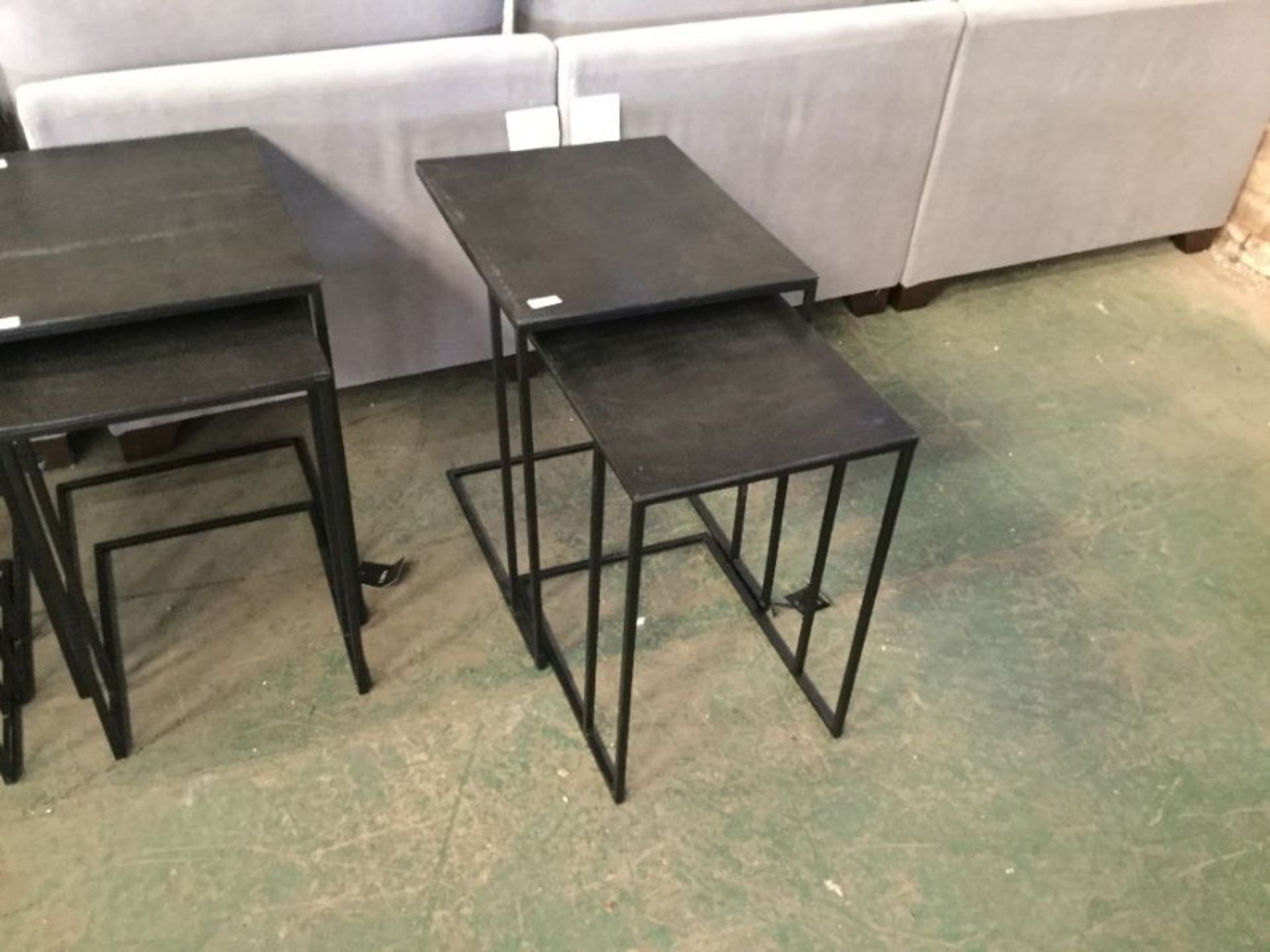 Luna Graphite Textured Aluminium set of 2 side tables RRP -£349.875(QC8 -185 -704188)(PAINT DEFECT) - Image 2 of 2