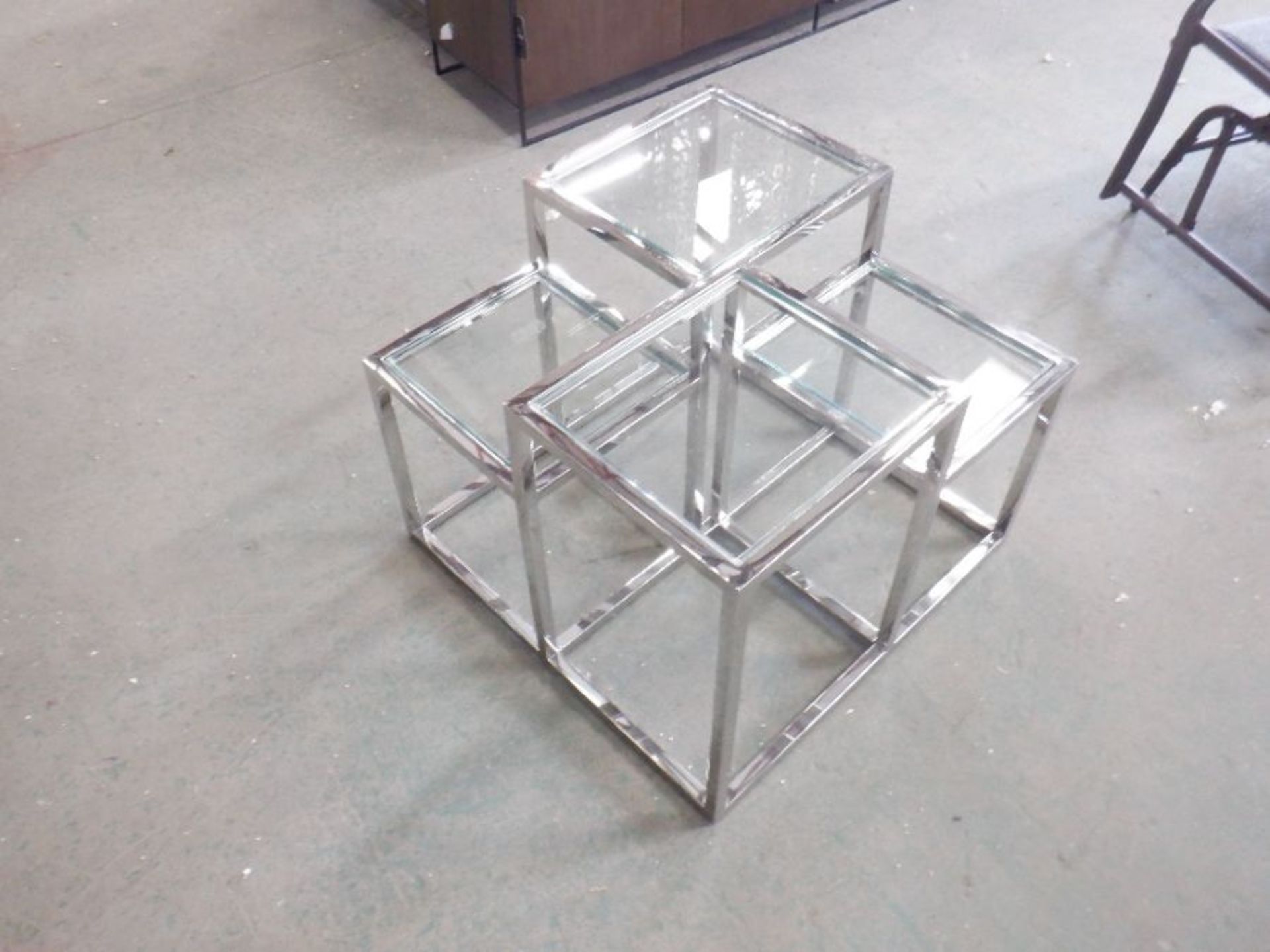 Gatsby Square Stainless Steel Side Table RRP -£749.875(413 -96 -701208)