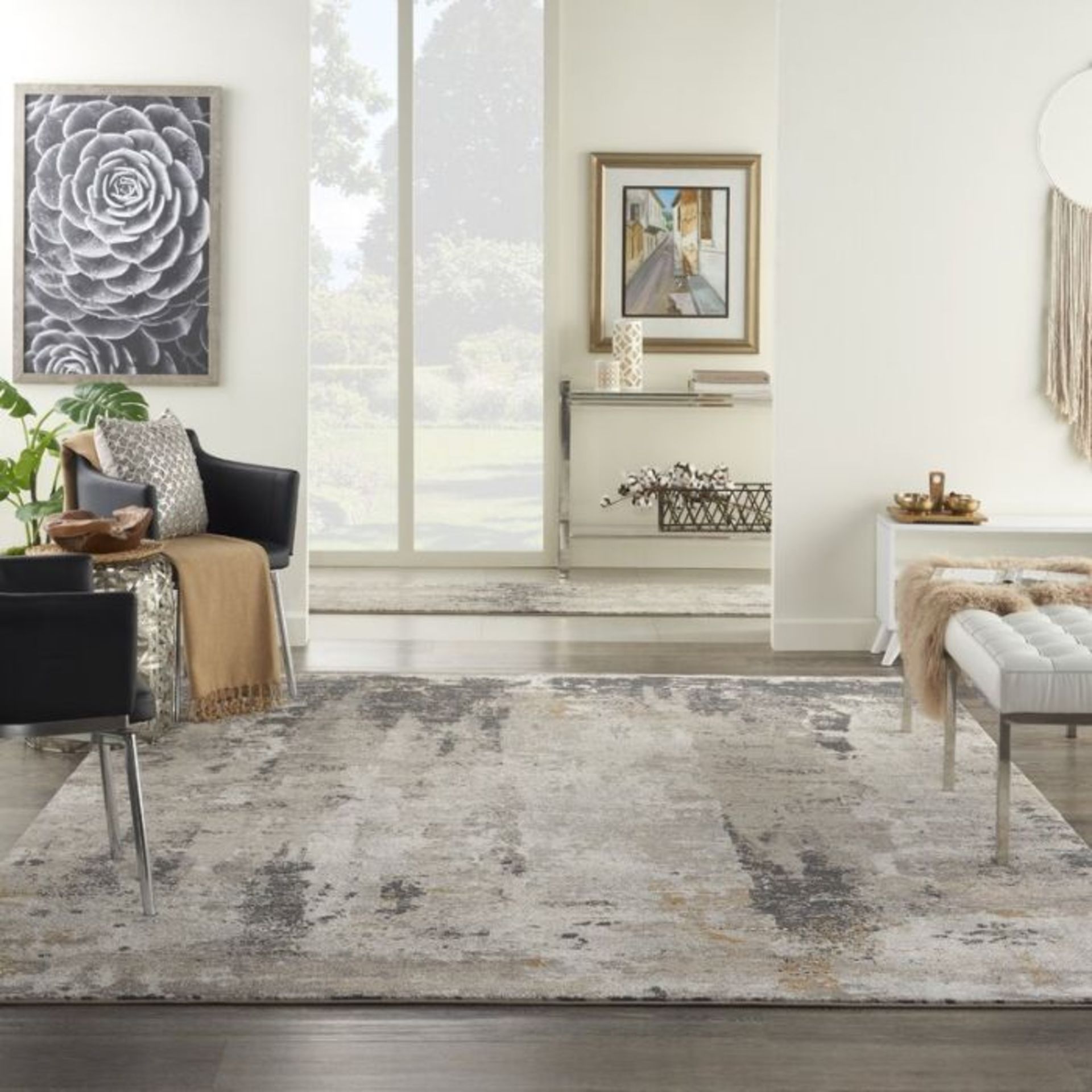 TANGRA TUFTED GREY BEIGE RUG (LOWV3519)