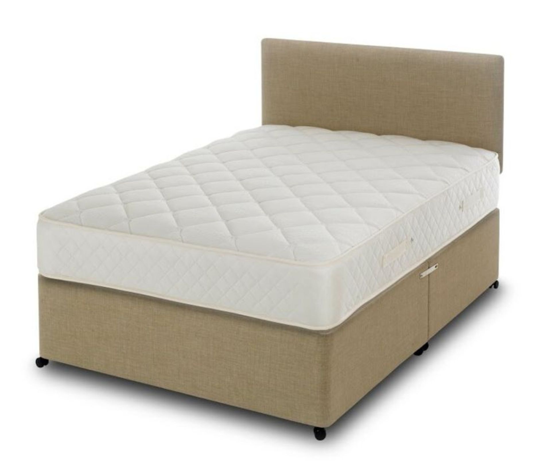 KINGSIZE BEIGE PLATFORM Divan Base 5ft RRP -£368.99 (27350/2 -HEME5157)