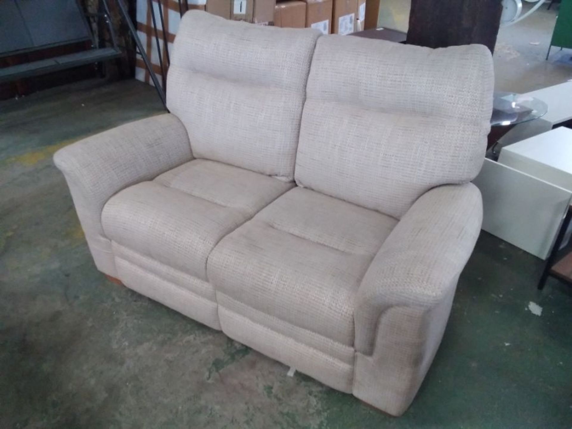 BEIGE HIGH BACK 2ST SOFA (P22- W01130334)