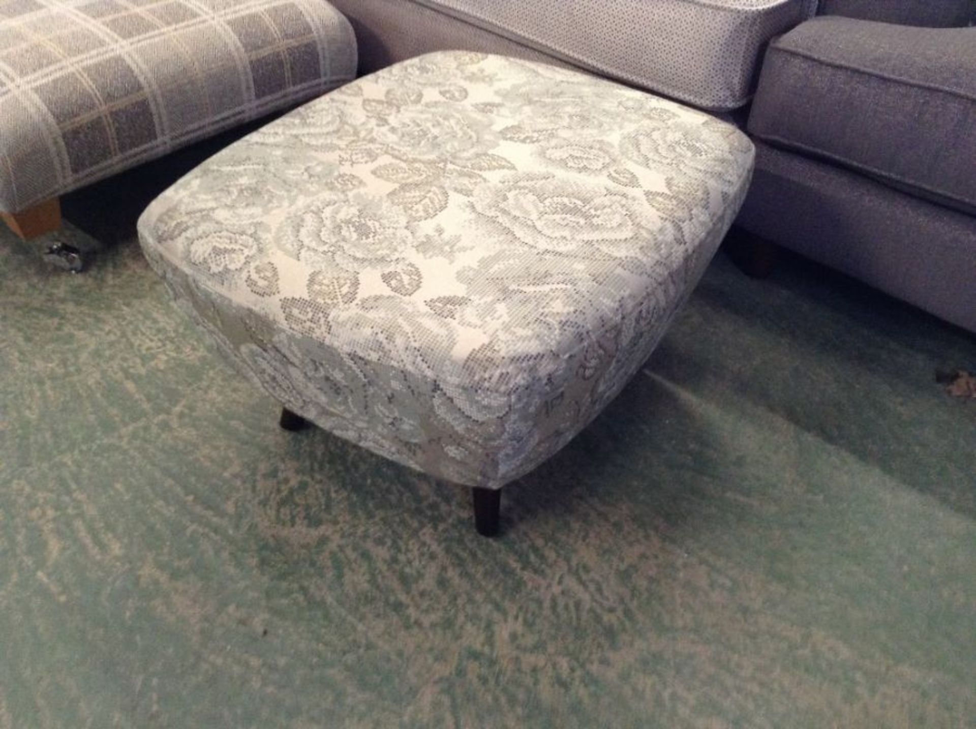 FLORAL PATTERNED STOOL