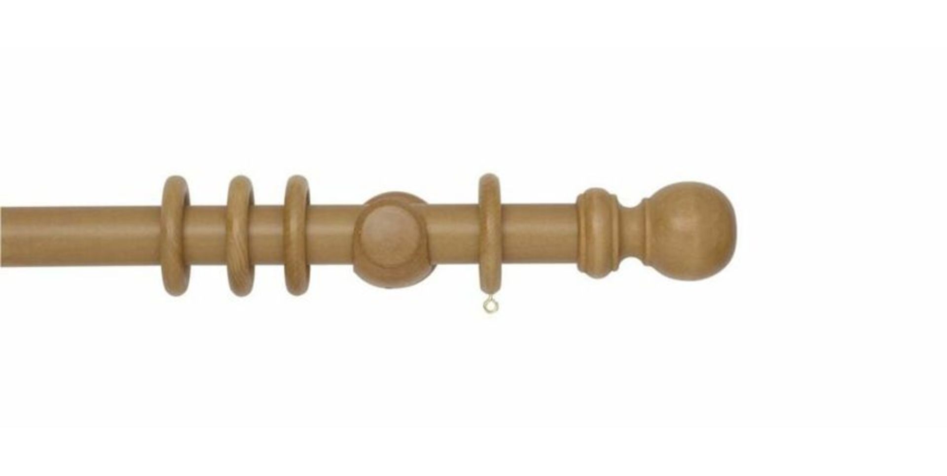 Symple Stuff, Wooden Single Curtain Pole and Hardware Set