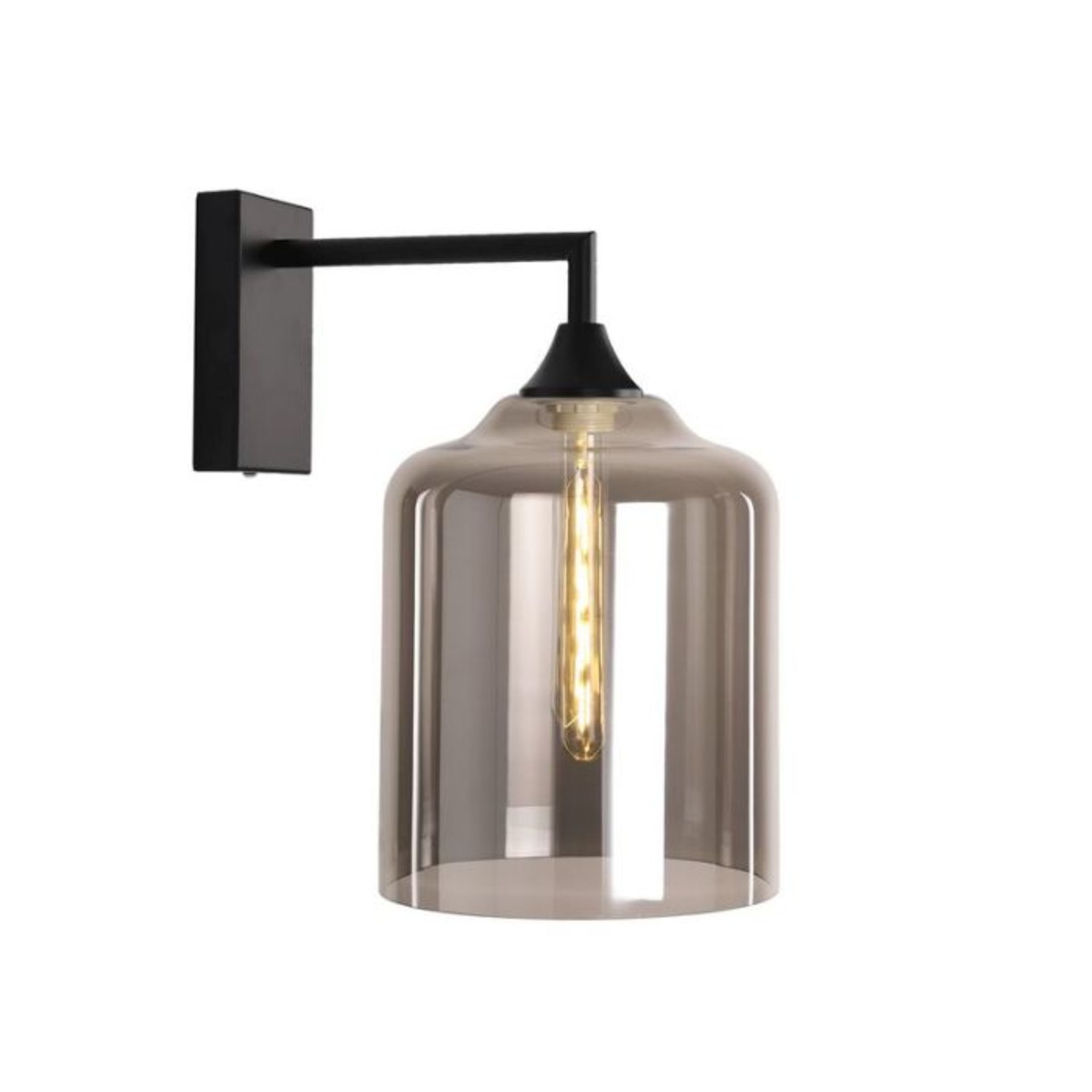 George Oliver,Borica 1-Light Sconce ( ) RRP -£104.99 (27326/10 -GAGS1005)(SILVER/ GREY)