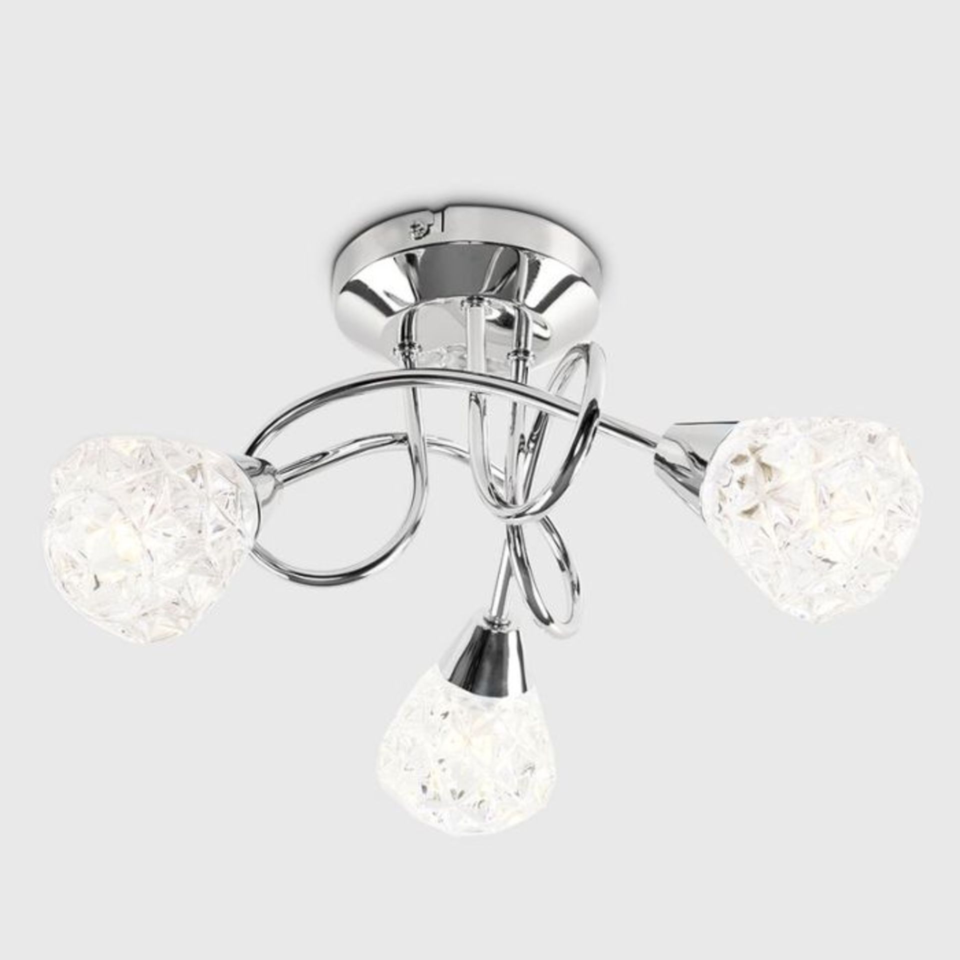 Rosdorf Park,Goodson 3-Light 30cm Semi Flush Mount (U002265053) RRP -£37.99 (27326/8 -MSUN3874) (