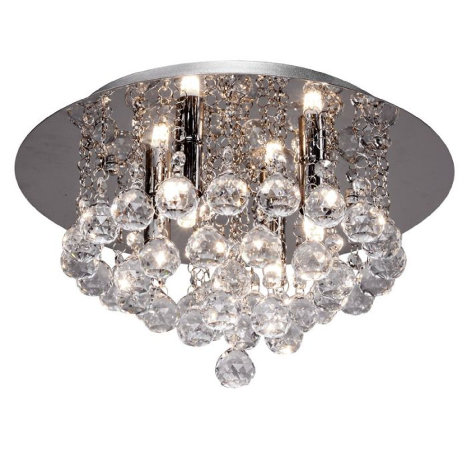 Willa Arlo Interiors,4-Light 35cm Flush Mount RRP -£137.99 (27326/13 -SRL1344) (CHROME/GLASS)