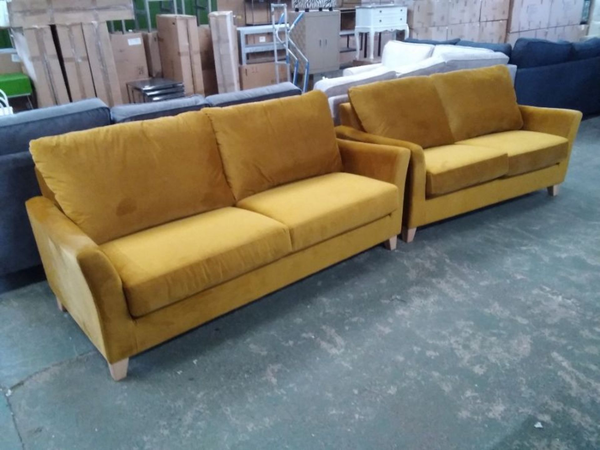 ABBEVILLE SAFFRON VELVET 2.5ST AND 2ST SOFA (SFL80